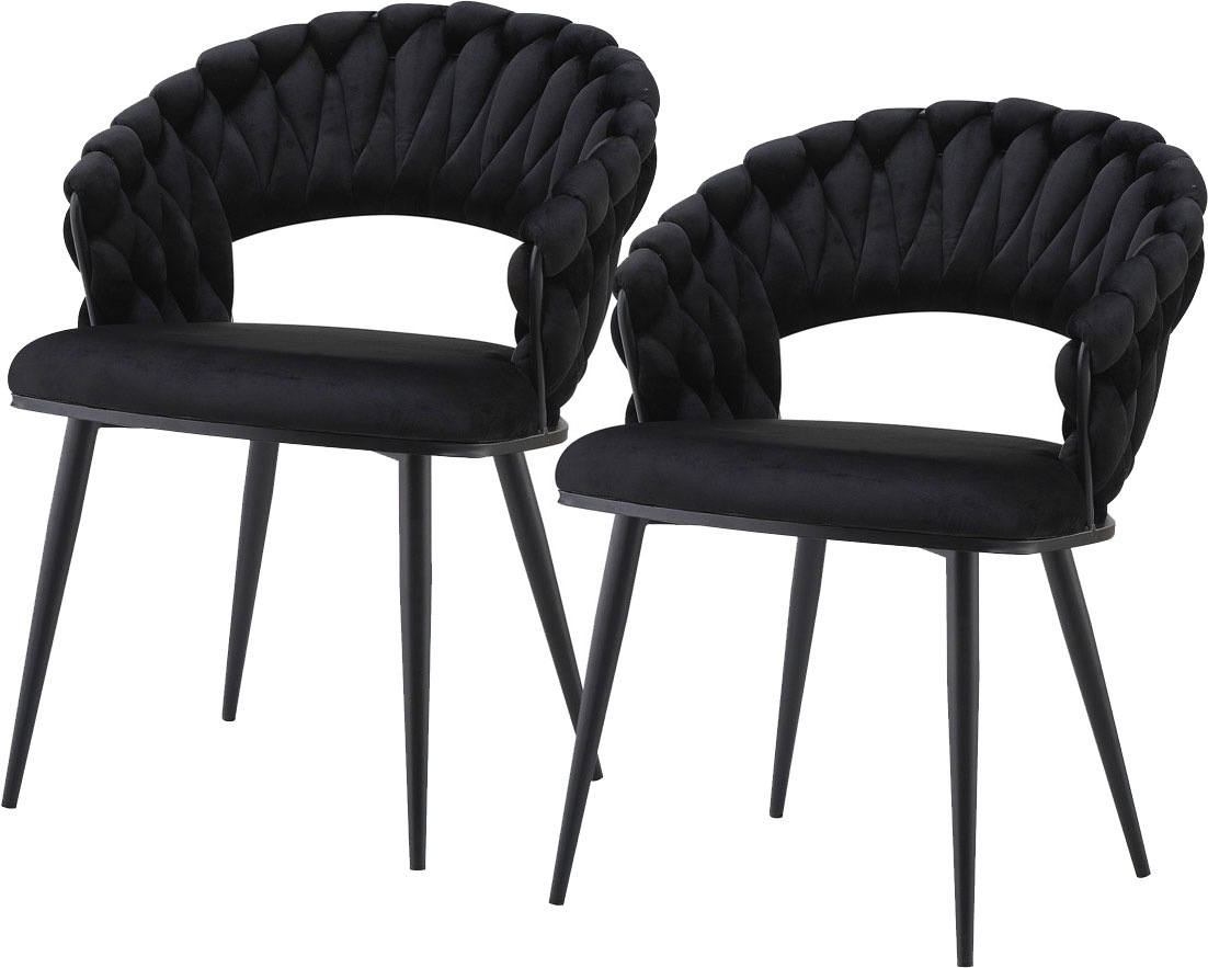 Kayoom Polsterstuhl »Stuhl Finesse 125 2er-Set, TOPSELLER! Flechtverarbeitu günstig online kaufen