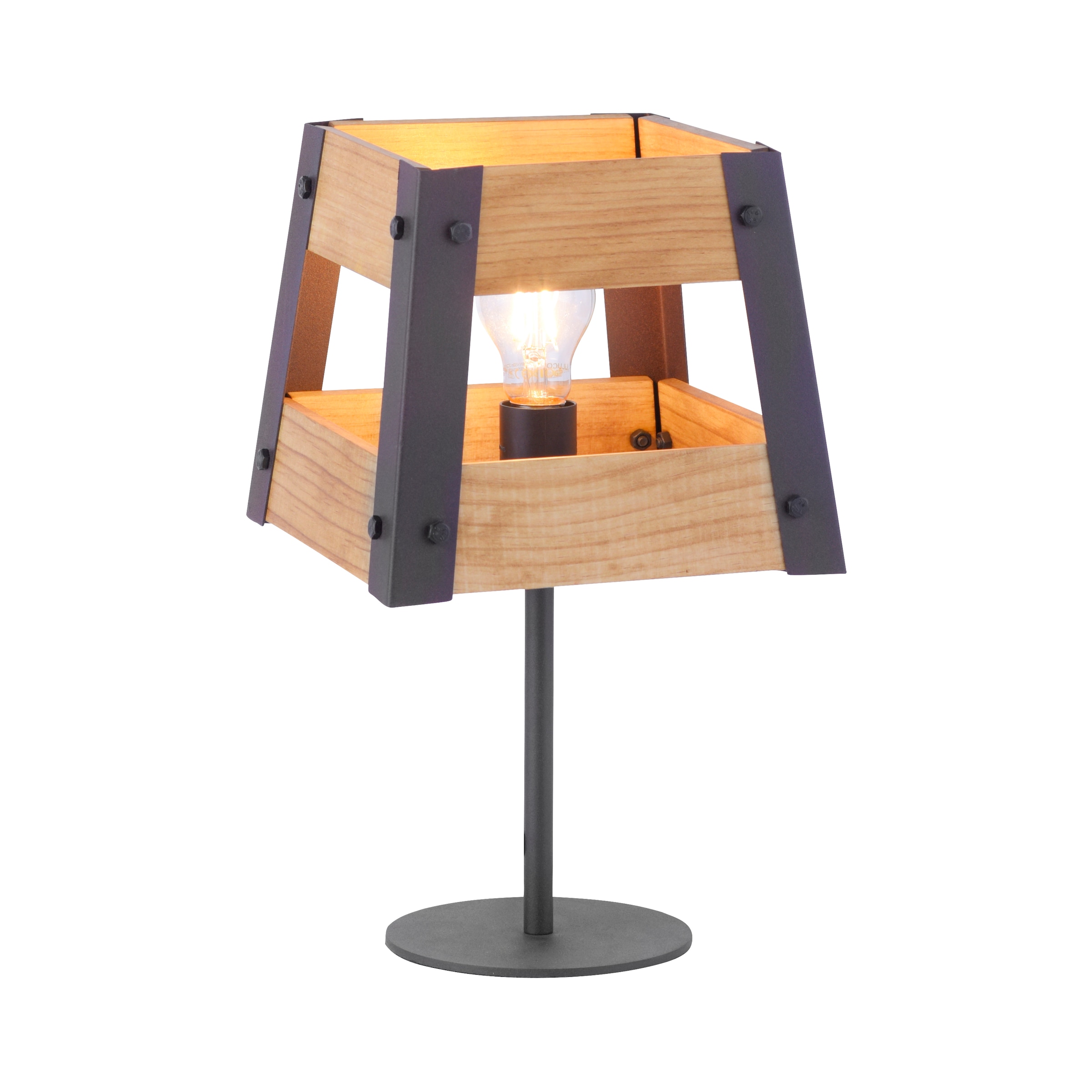JUST LIGHT Nachttischlampe »CRATE«, 1 flammig, Leuchtmittel E27   ohne Leuc günstig online kaufen