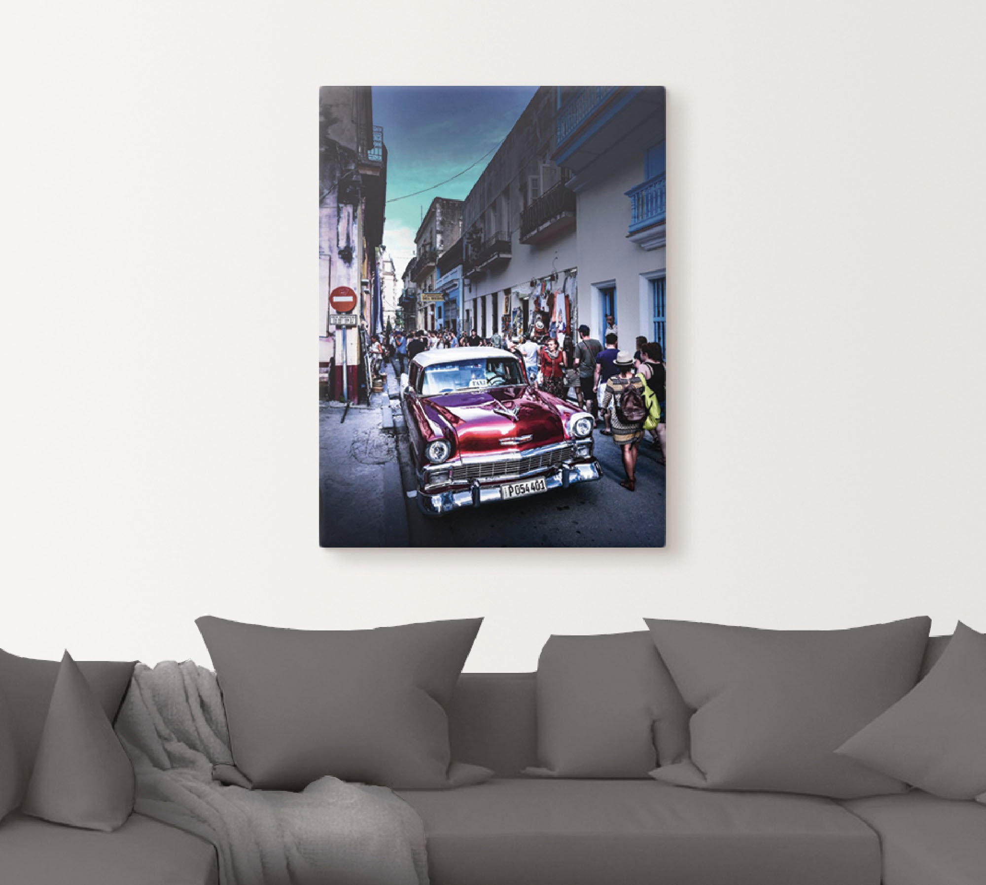 Artland Leinwandbild »Leben in Havanna«, Auto, (1 St.), auf Keilrahmen gespannt