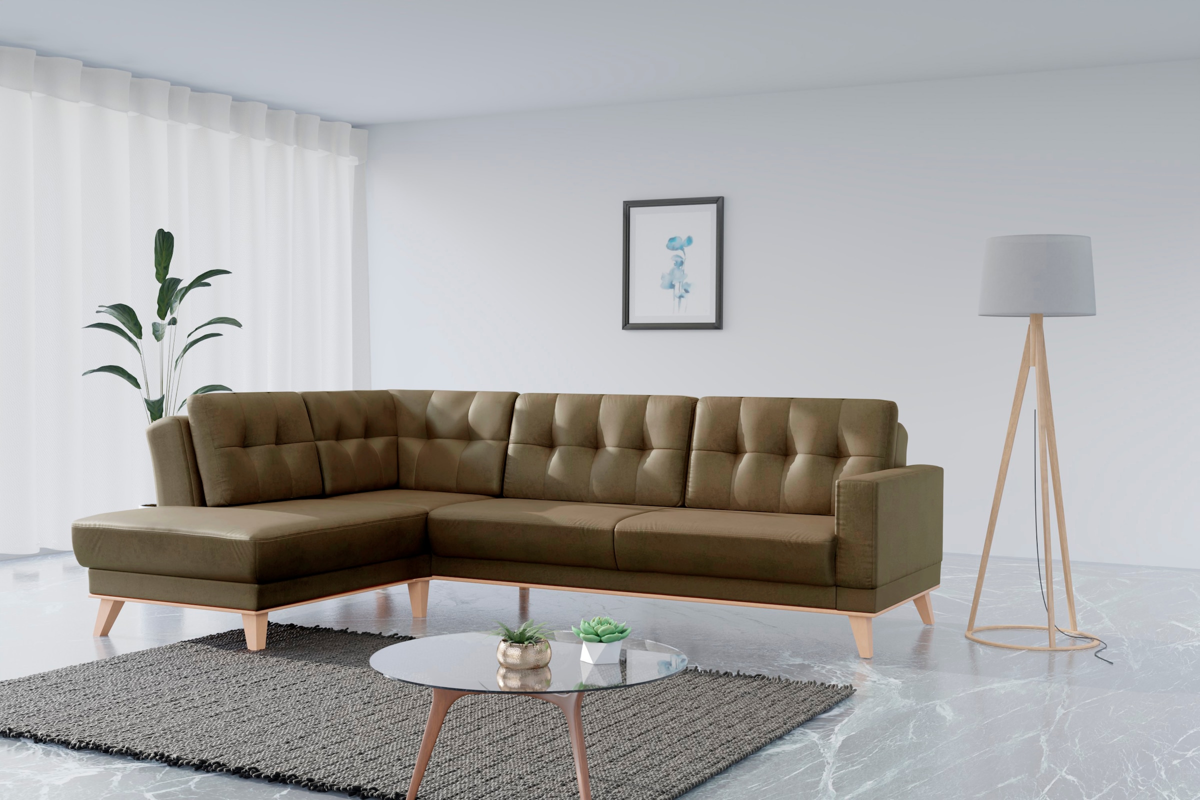 sit&more Ecksofa "Lavida L-Form", wahlweise mit Kippfunktion und Bettkasten günstig online kaufen