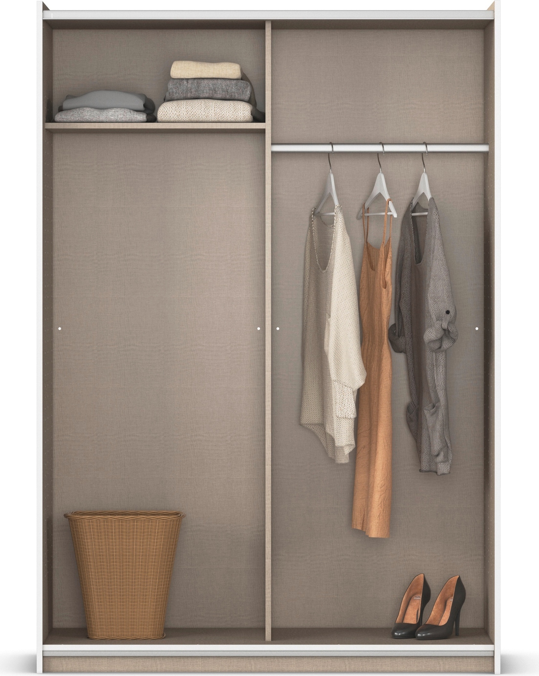 INOSIGN Schwebetürenschrank »Paully Schlafzimmerschrank Garderobe«, Kleiderschrank Breite 131 cm Bestseller Made in Germany Schrank