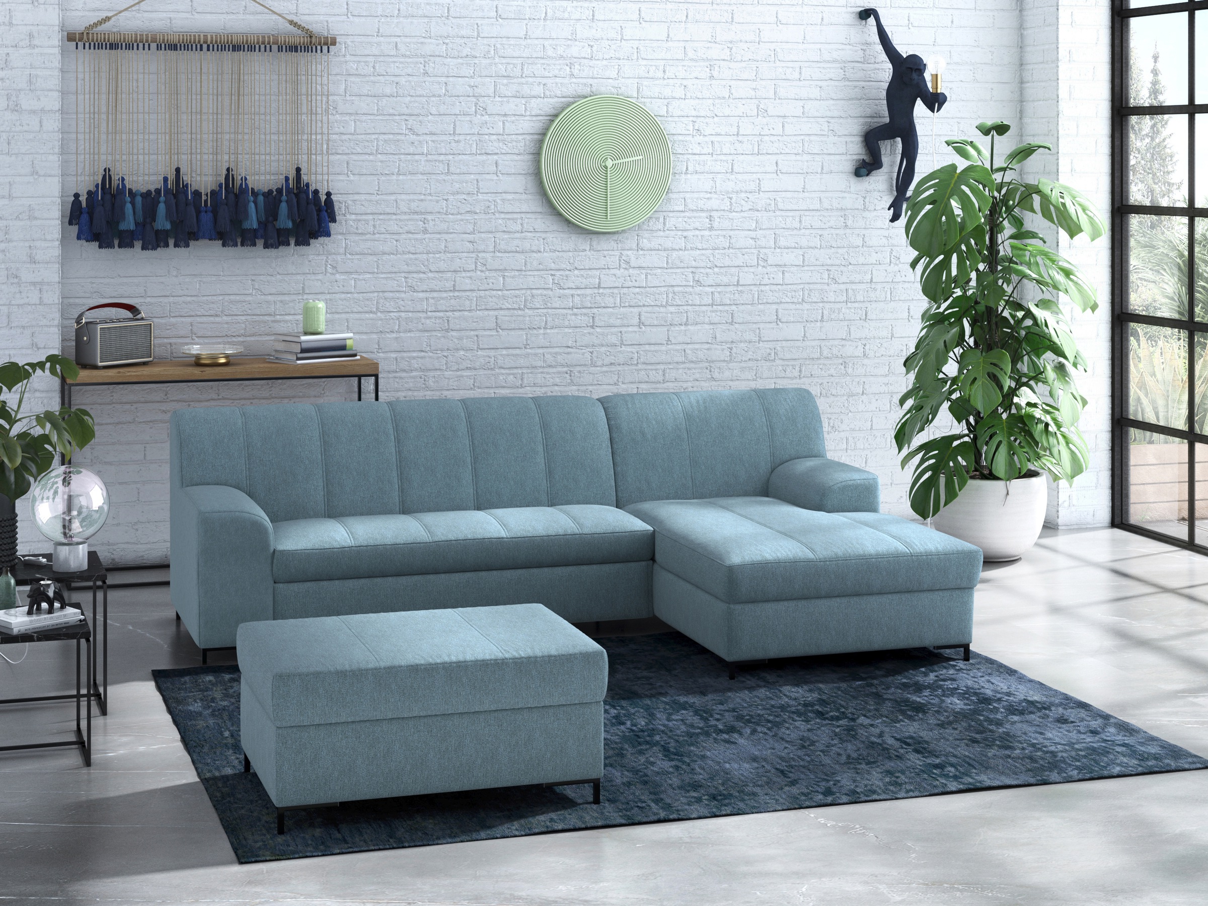 INOSIGN Ecksofa »Balme L-Form«, Inkl. Zierkissen, wahlweise mit Bettfunktion