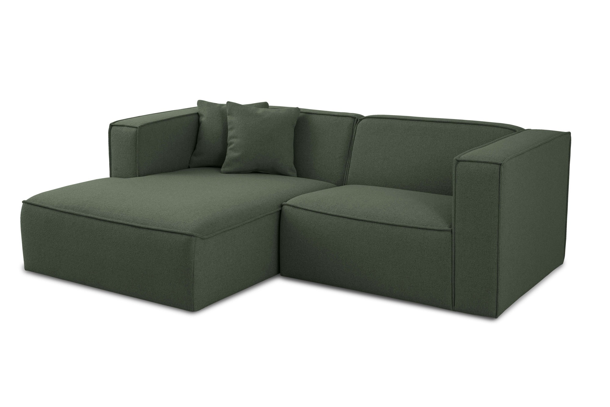 OTTO home Ecksofa »Tammie«, Breite 222 cm, Webstoff fein, bodentief, mit Wellenunterfederung