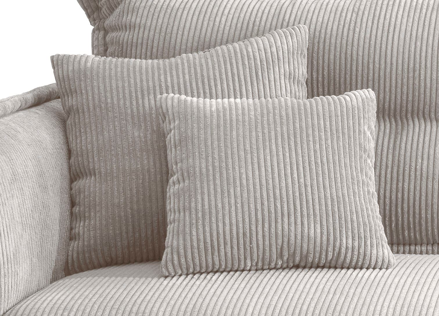 INOSIGN Ecksofa »Lazio modern und bequem, schmale Armlehnen, tolle Detailverarbeitung«, zwei verschiedene Fußfarben wählbar