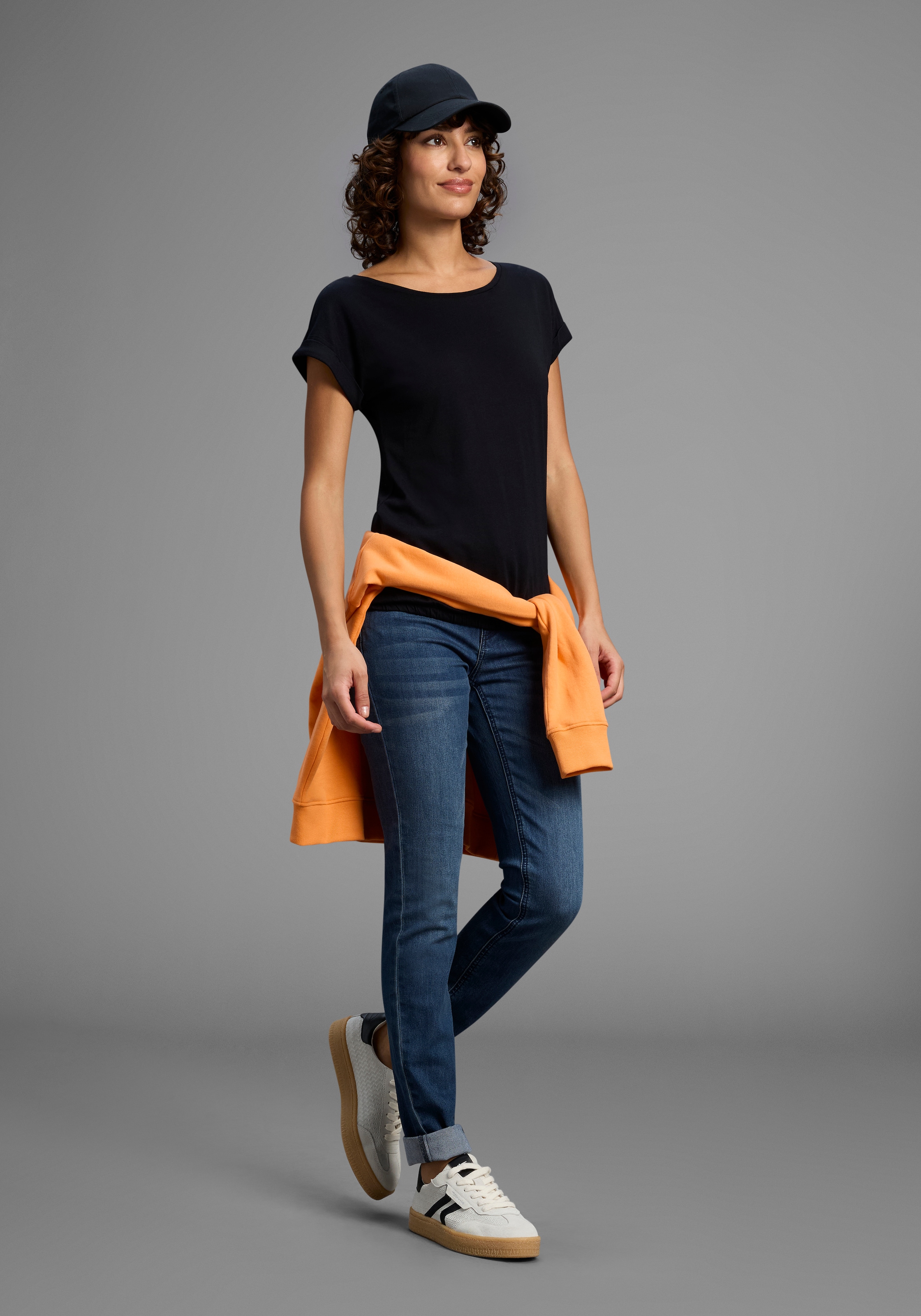 Flashlights T-Shirt Kurzarm, Saum mit Gummibund,  Rundhalsausschnitt