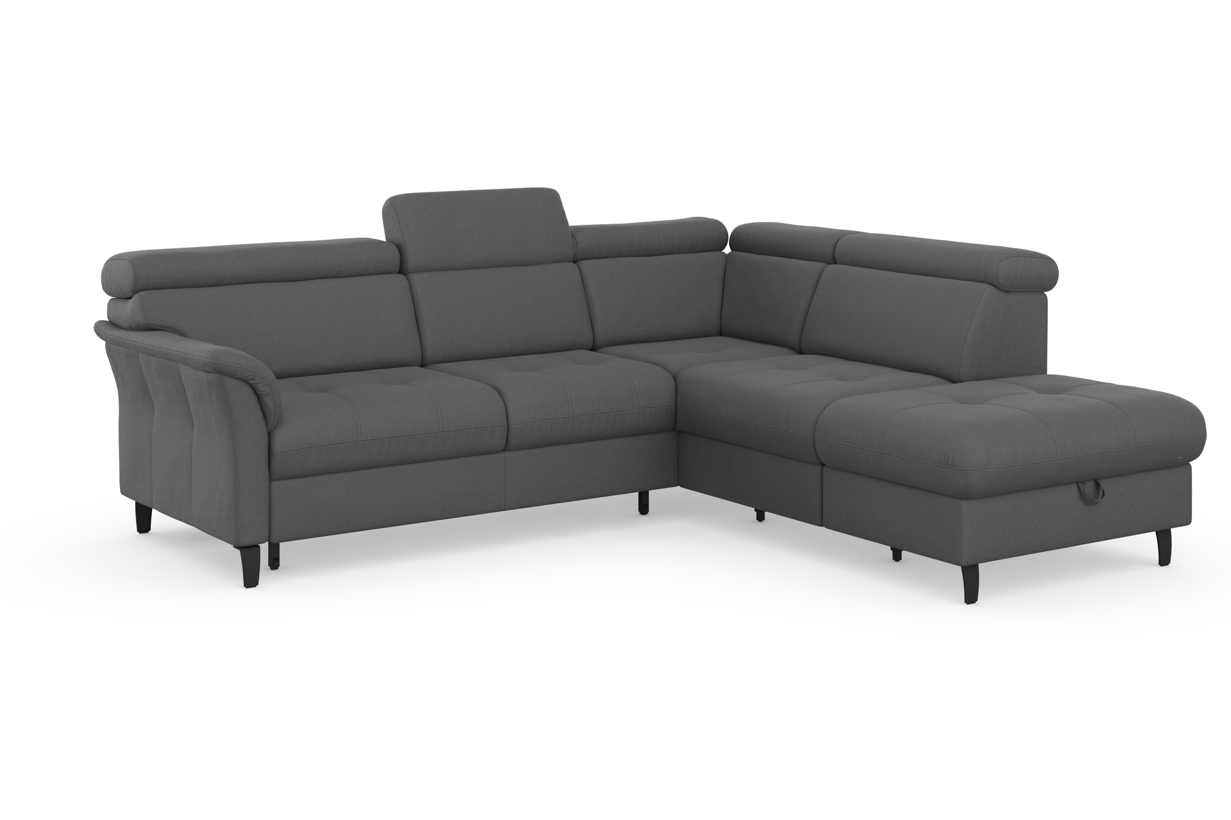 sit&more Ecksofa »Marano L-Form«, inklusive Kopfteilverstellung, wahlweise mit Bettfunktion, Bettkasten
