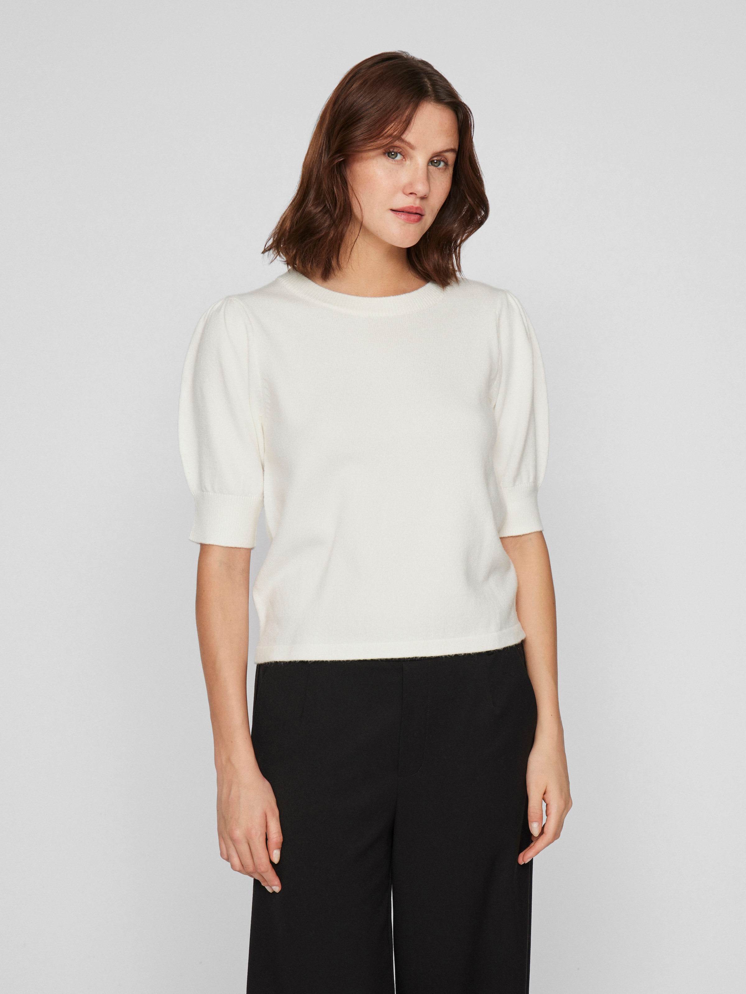 Vila Strickpullover »VIRIL 2/4 SLEEVE O-NECK KNIT TOP - NOOS«