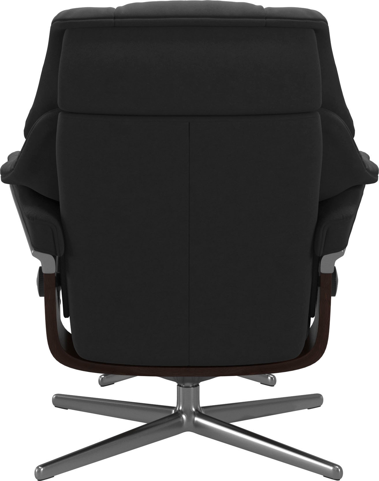 Stressless® Relaxsessel »Reno«, (Set, Relaxsessel mit Hocker), mit Hocker, mit Cross Base, Größe S, M & L, Holzakzent Braun