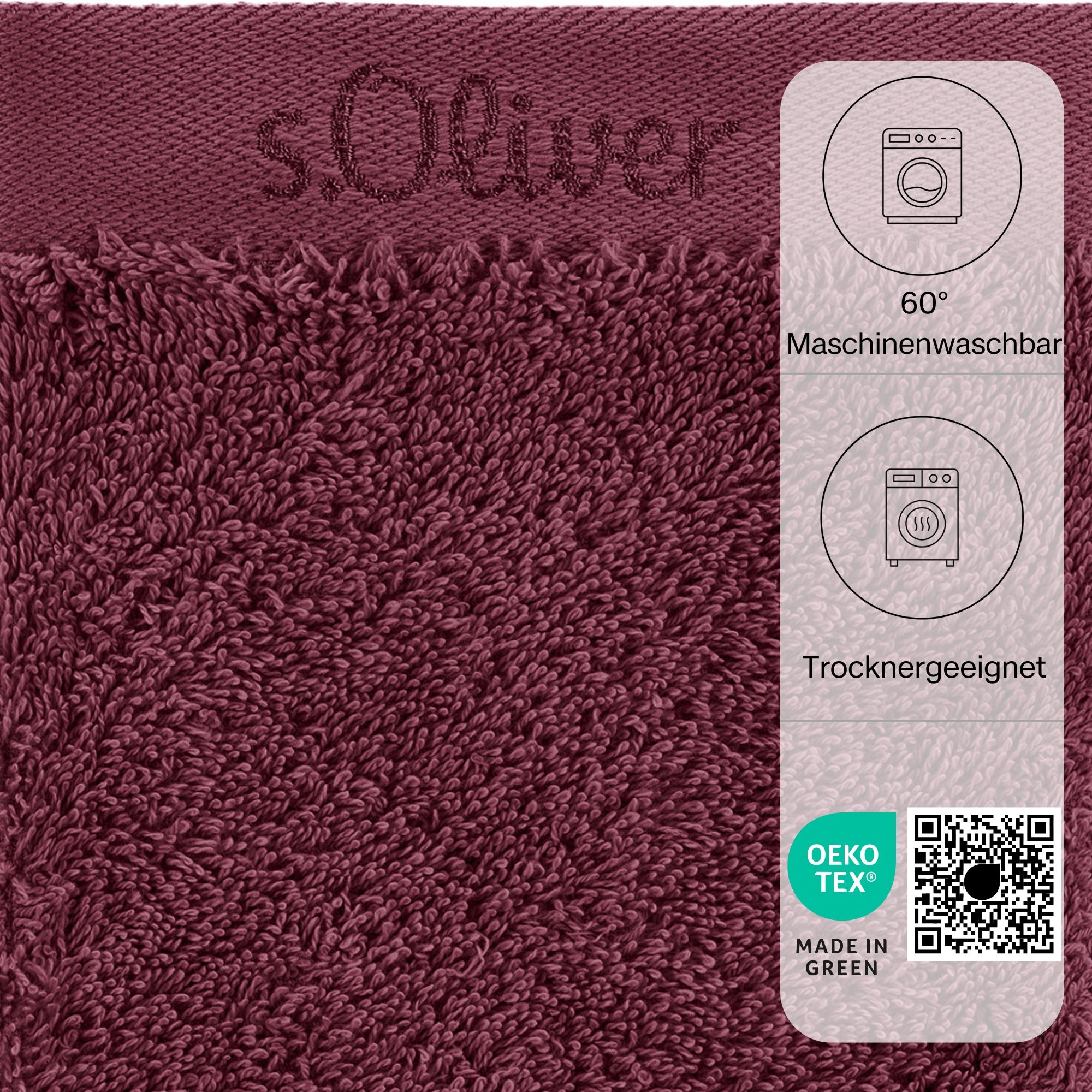 s.Oliver Waschhandschuh »s.Oliver, Premium Qualität, 600 gr/m², auch als Sets erhältlich«, (1 St., Waschlappen 16 x 21 cm), große Farbauswahl, auch als Duschtuch, Handtuch, Gästetuch