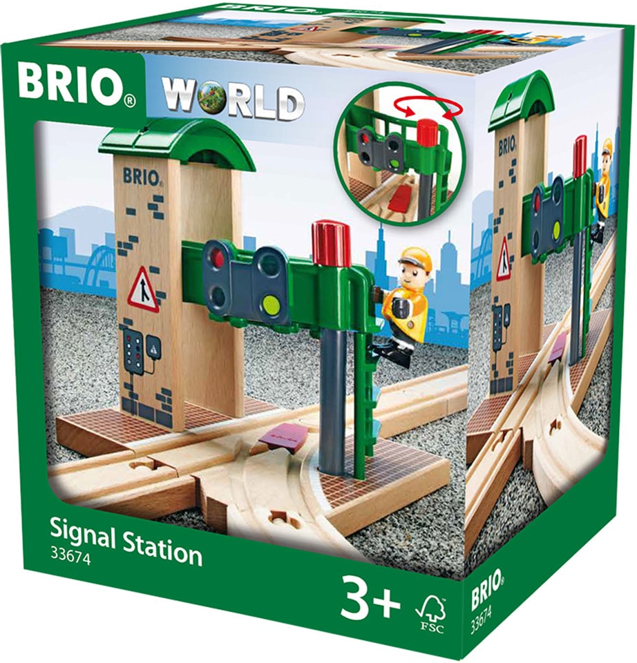 BRIO® Spielzeugeisenbahn-Gebäude »BRIO® WORLD, Signal Station«, FSC®- schützt Wald - weltweit