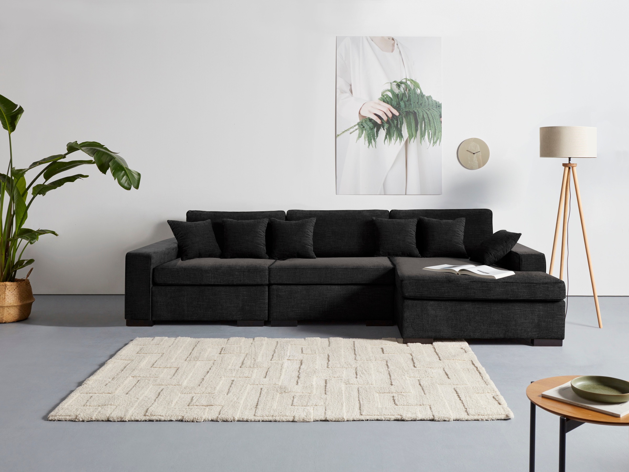 Guido Maria Kretschmer Home&Living Ottomane »Skara L-Form«, Lounge-Sofa mit Federkernpolsterung, in vielen Bezugsvarianten