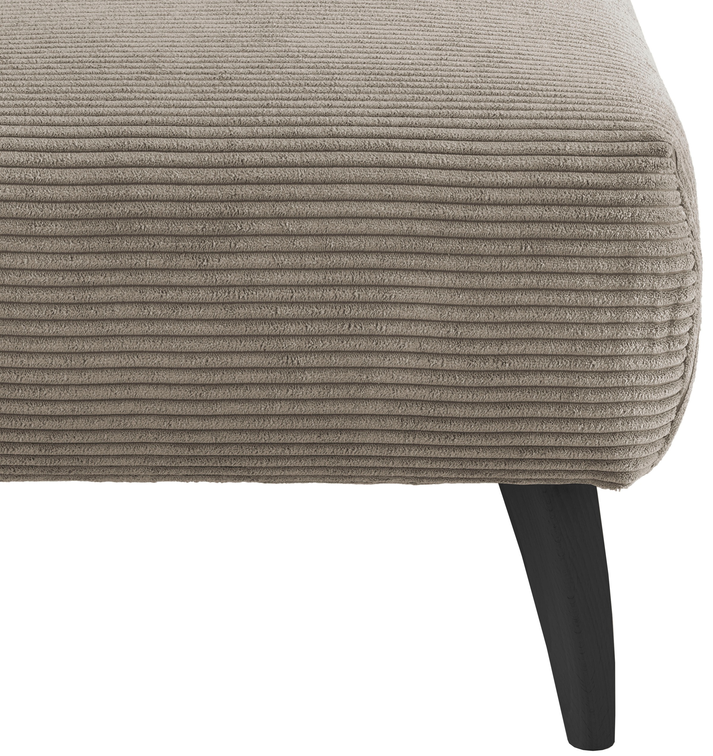 INOSIGN Polsterhocker »Colori«, Holzfußfarbe wählbar, verschiedene Stoffe, hochwertige Stoffqualität