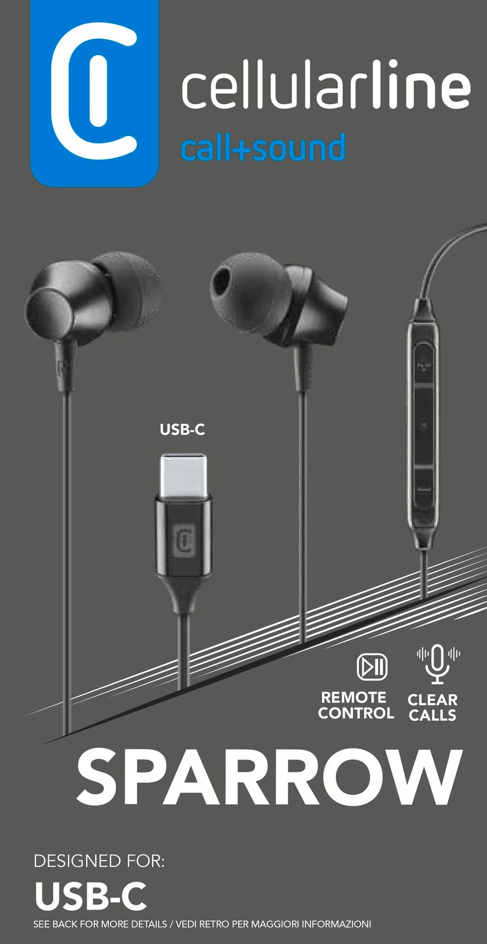 Cellularline In-Ear-Kopfhörer »USB-C In Ear Kopfhörer mit Mikrofon«