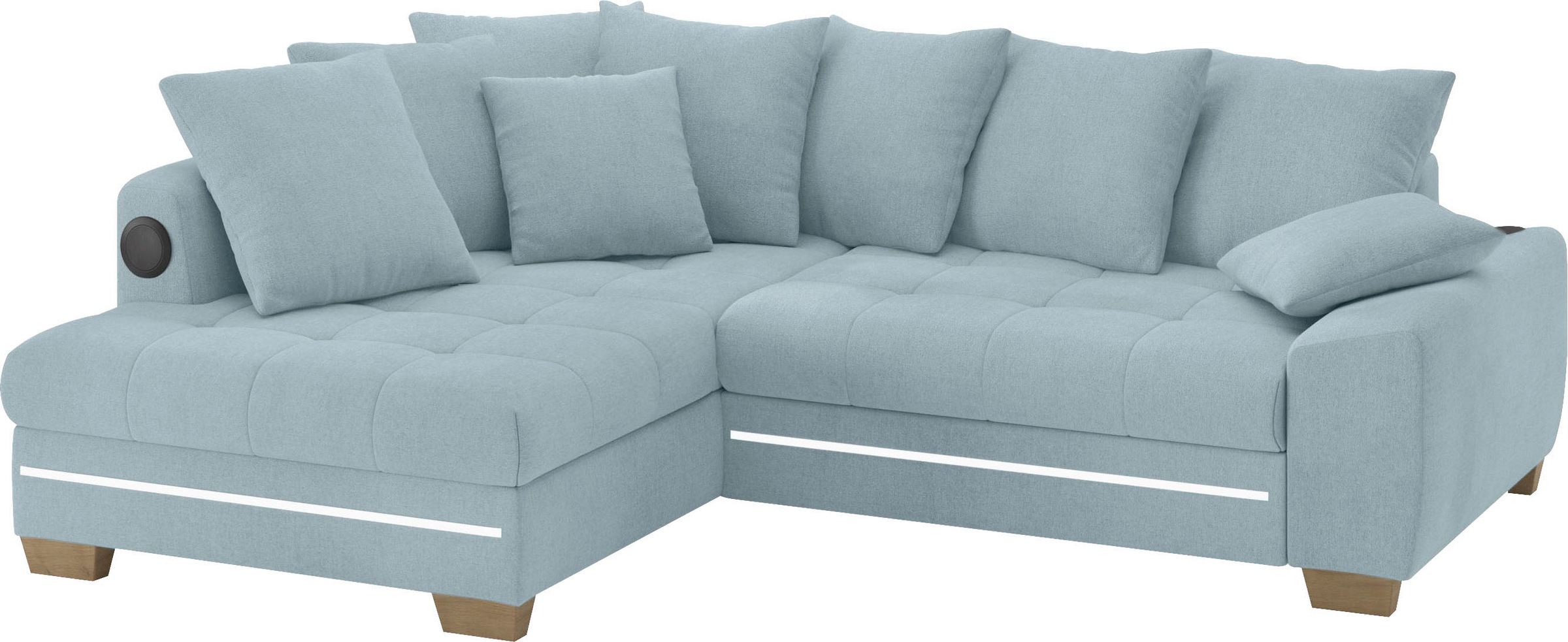 Mr. Couch Ecksofa »Nikita II, L-Form«, mit Kaltschaum, RGB-LED, Soundsystem günstig online kaufen