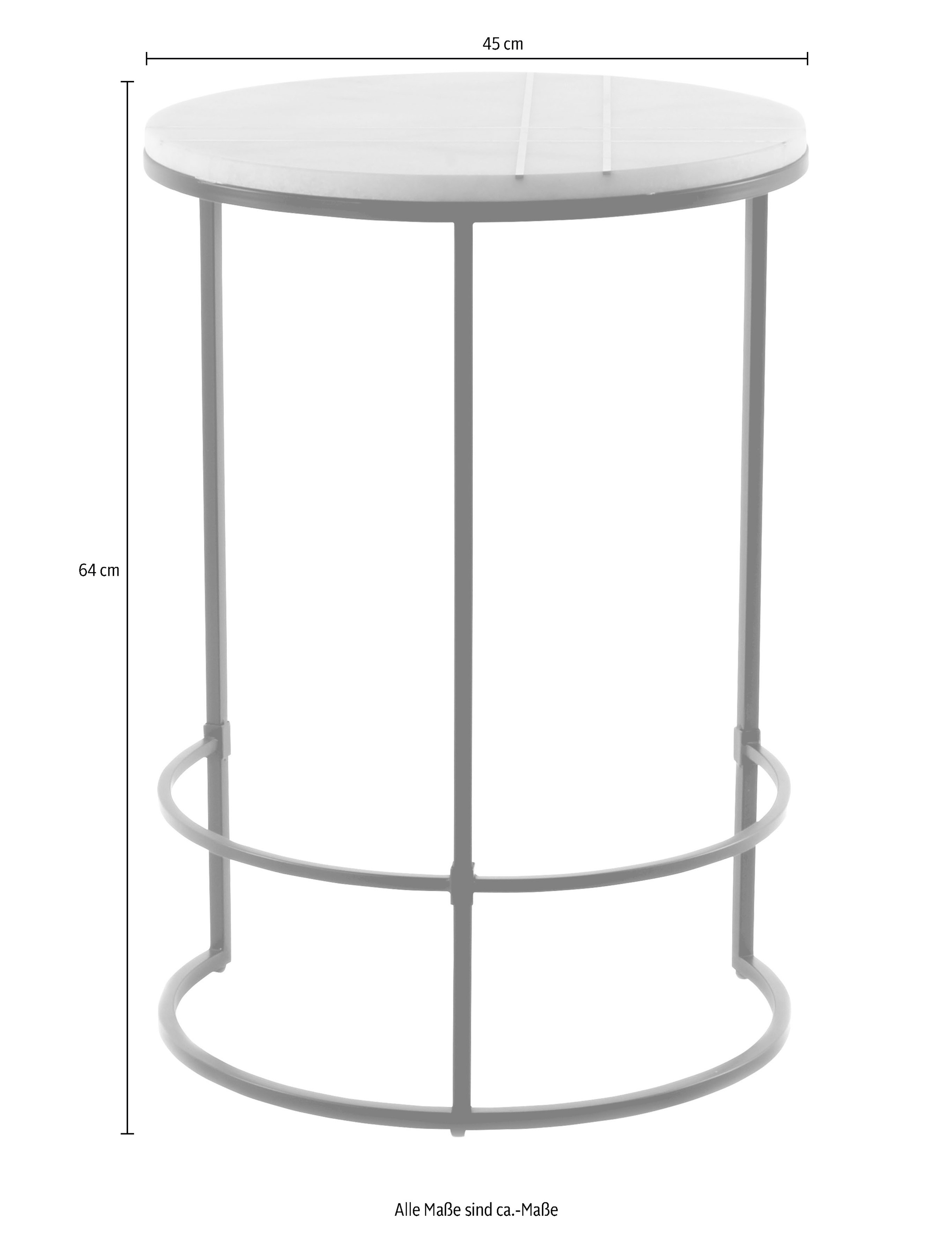 Kayoom Beistelltisch »Louis 225, Design-Tisch mit Stil, Marmor-Tischplatte«, (1 St.), Detailreiche Marmortischplatte, robustes Gestell, zeitlos