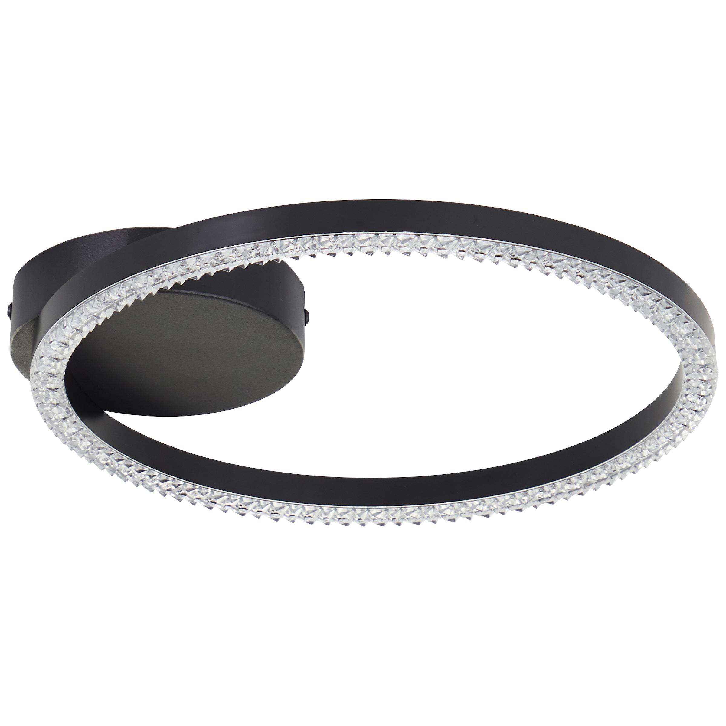 Brilliant LED Deckenleuchte »Aurelia«, Kristalloptik, Ø 30 cm, 1500 lm, 4000 K, Metall/Kunststoff, schwarz