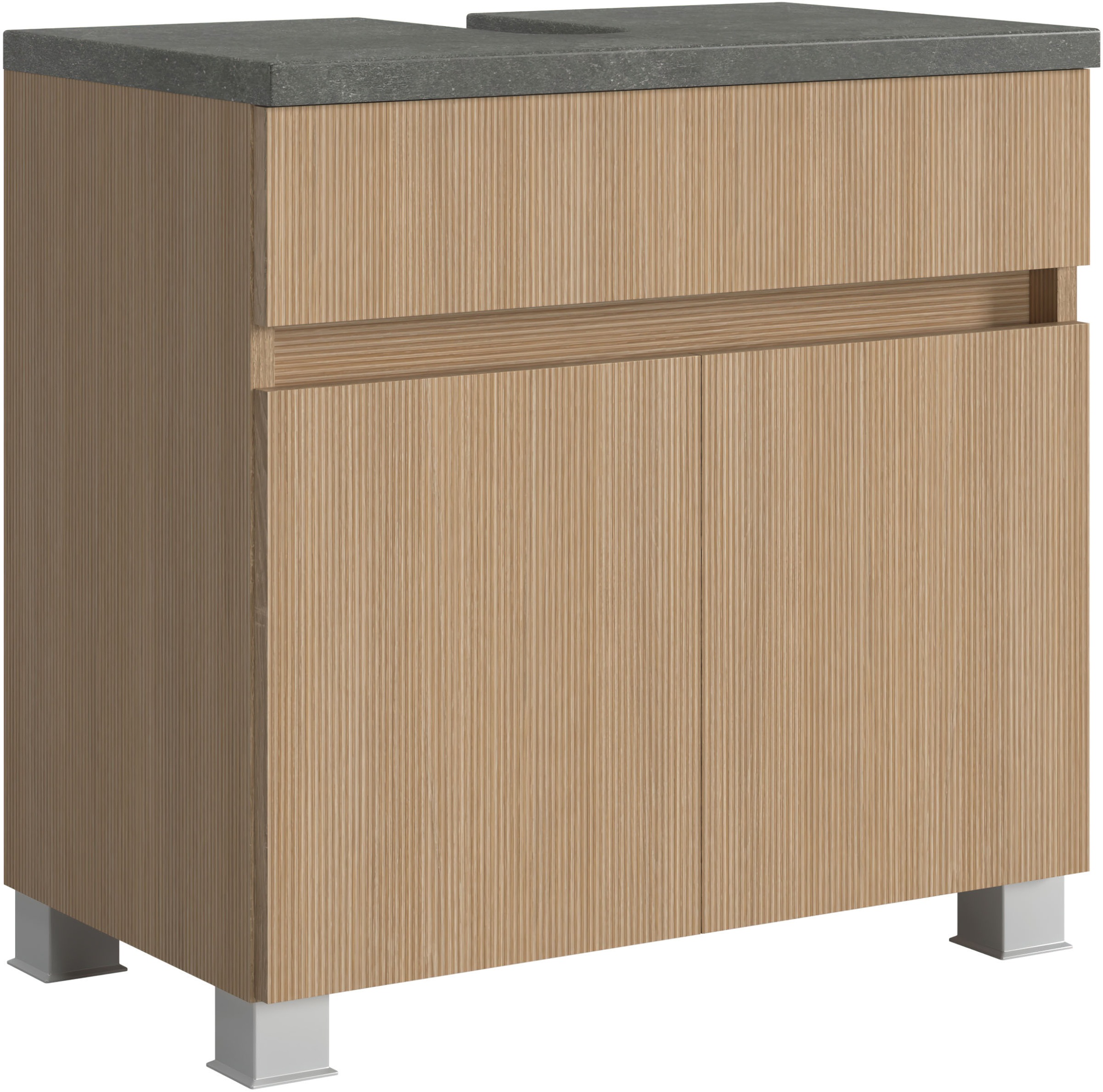 welltime Badmöbel-Set »Eixo«, Set 120 cm breit, Badmöbel mit LED-Beleuchtung