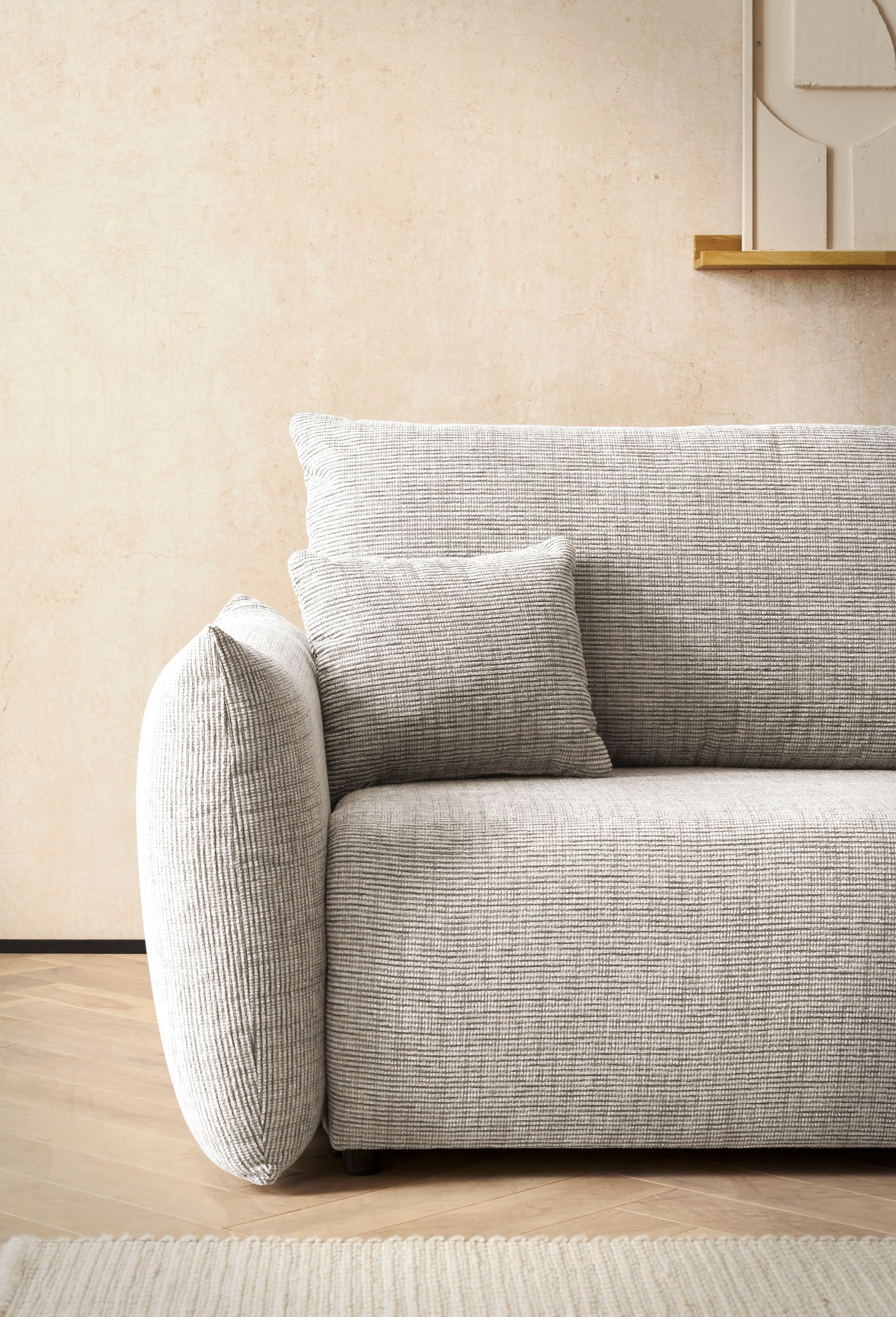 INOSIGN 3-Sitzer »MAVAS Schlafsofa mit Bettkasten«, ca.240/108cm (Liegefläche 212/145 cm), Cord, Chenille, Struktur