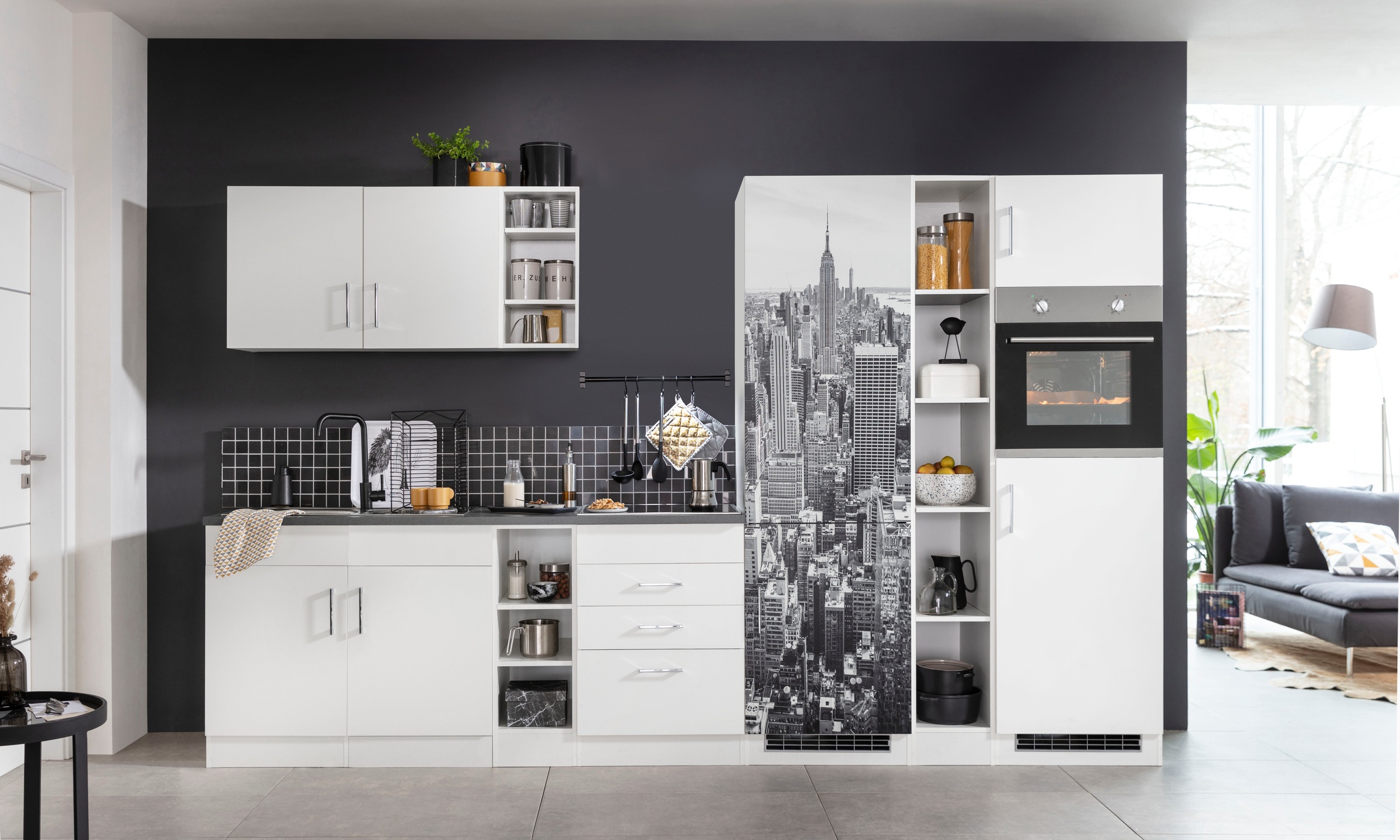 KOCHSTATION Küchenzeile »KS-Paris – Küchen mit einzigartigen Fotomotiven au günstig online kaufen