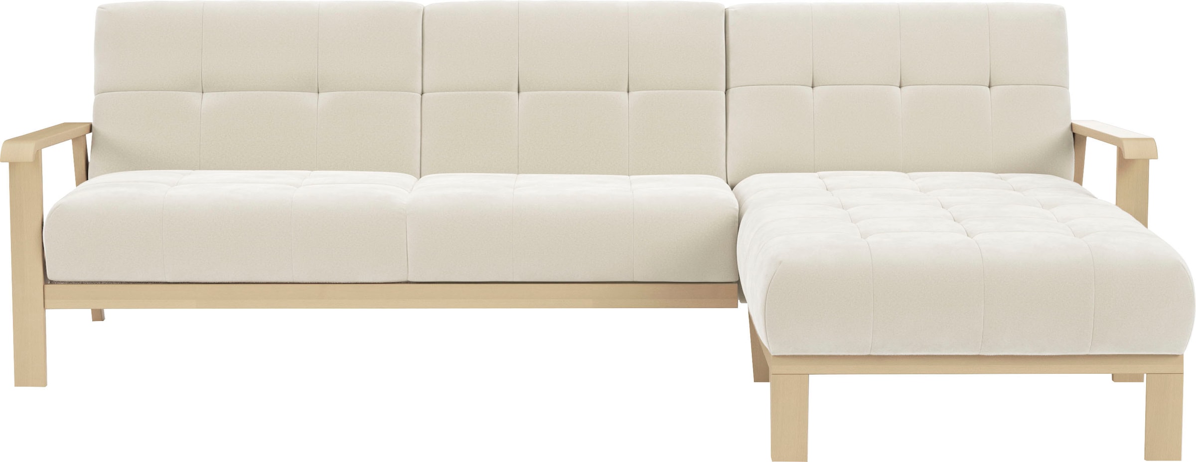 sit&more Ecksofa "Billund L-Form", Armlehnen aus eichefarbigem Buchenholz, günstig online kaufen