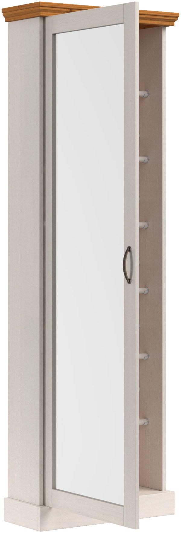 Home affaire Schuhschrank »Selma«, mit Spiegeltür u. 6 Schuhreihen, Breite 60 cm, Höhe 180 cm