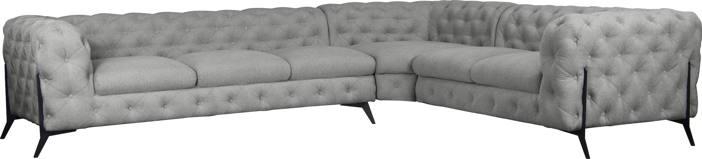 Home affaire Chesterfield-Sofa »Amaury L-Form« großes Ecksofa, Chesterfield günstig online kaufen