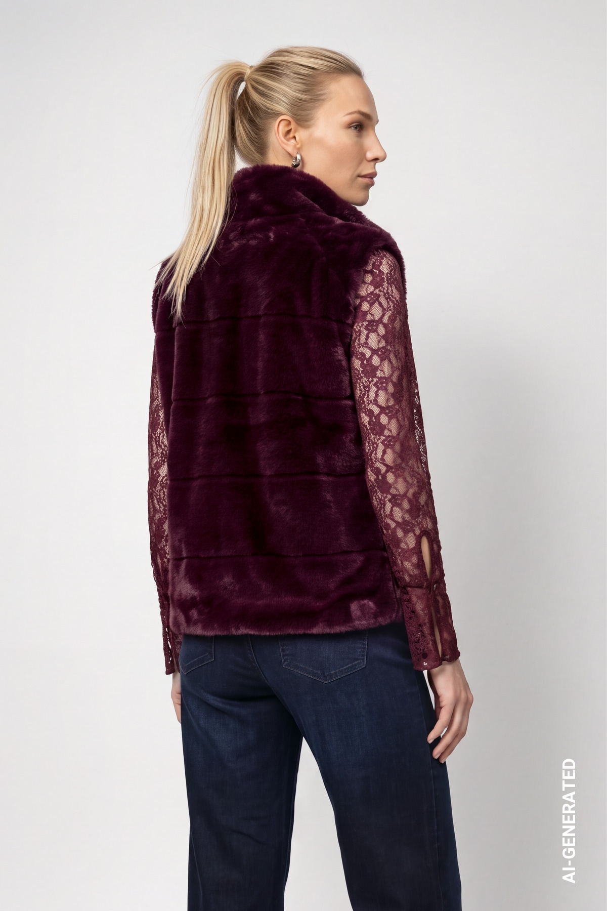 Monari Plüschweste »Weste Basic Fake Fur« Regular fit mit Stehkragen