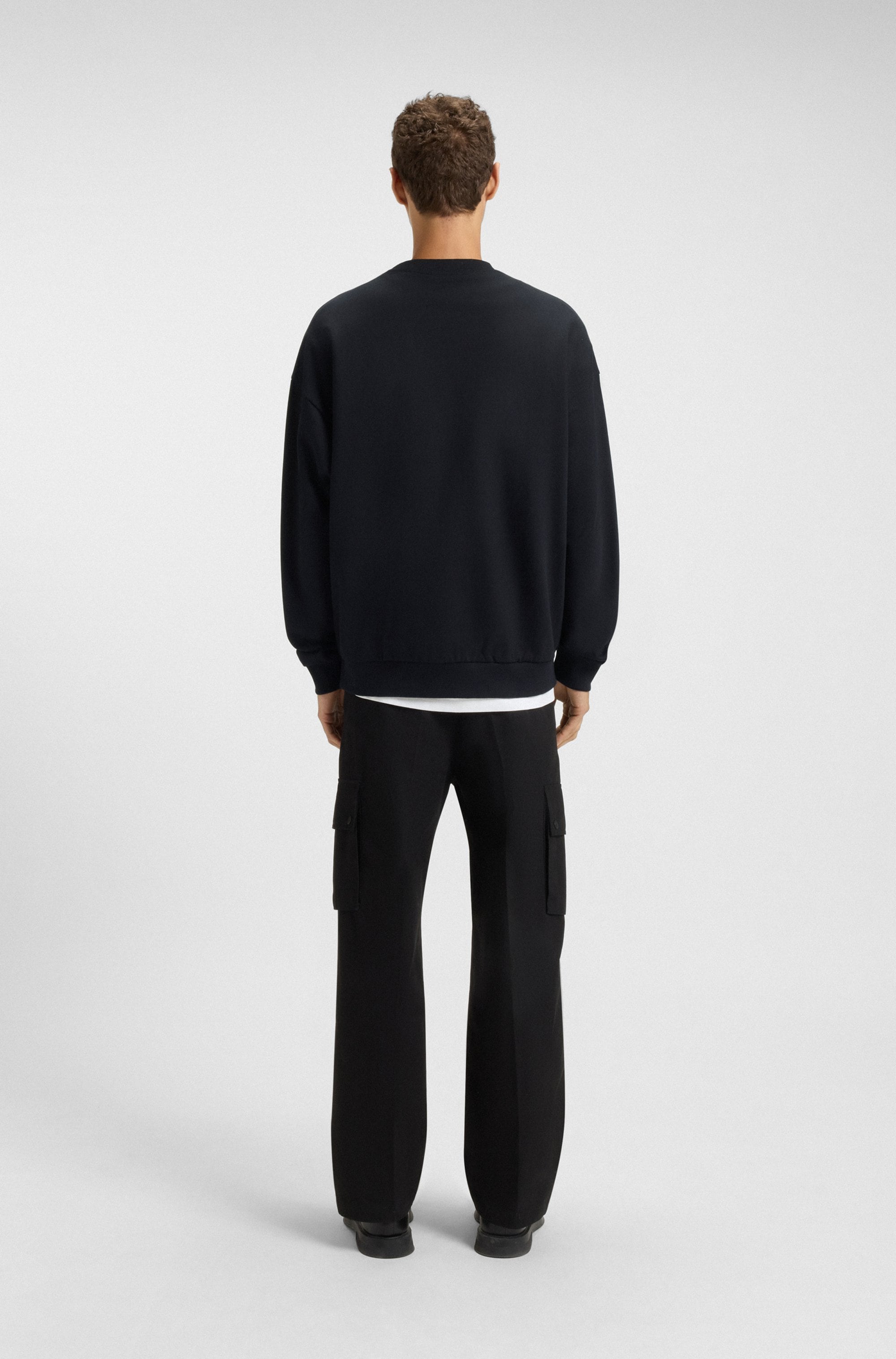 HUGO Sweatshirt »Dinex«, Rundhalsausschnitt, Oversize Fit, Logo-Druck
