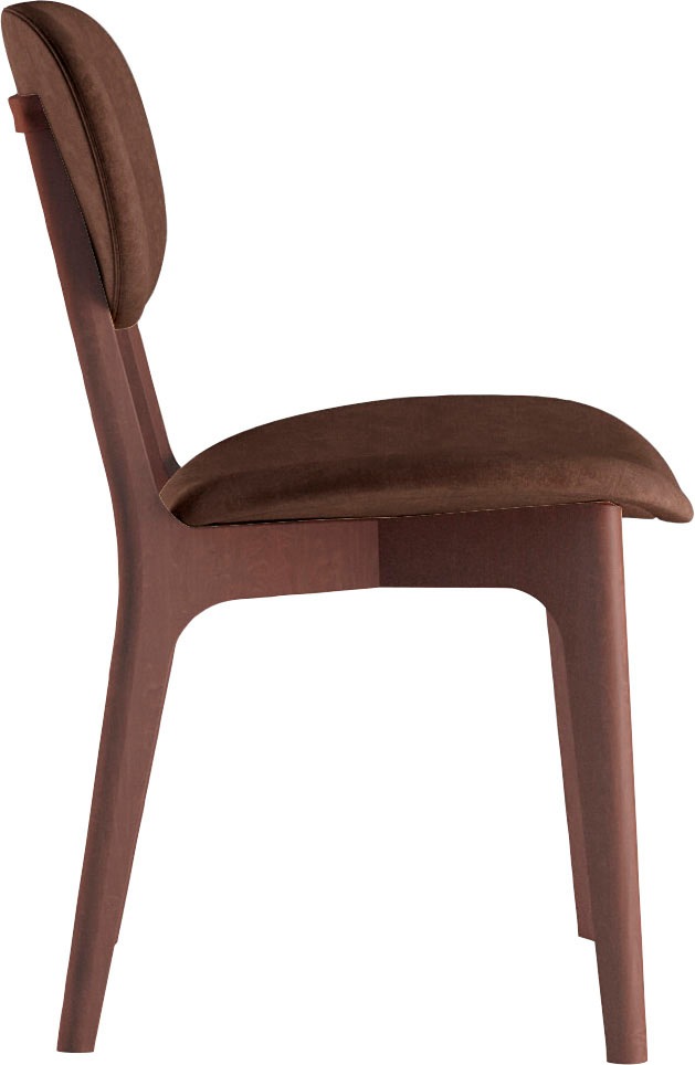 INOSIGN Stuhl »COZY Made in Italy«, (Set), 2 St., Microfaser, Gestell in Buche, Kirsch- oder Nussbaum, Massivholz, Design Stuhl
