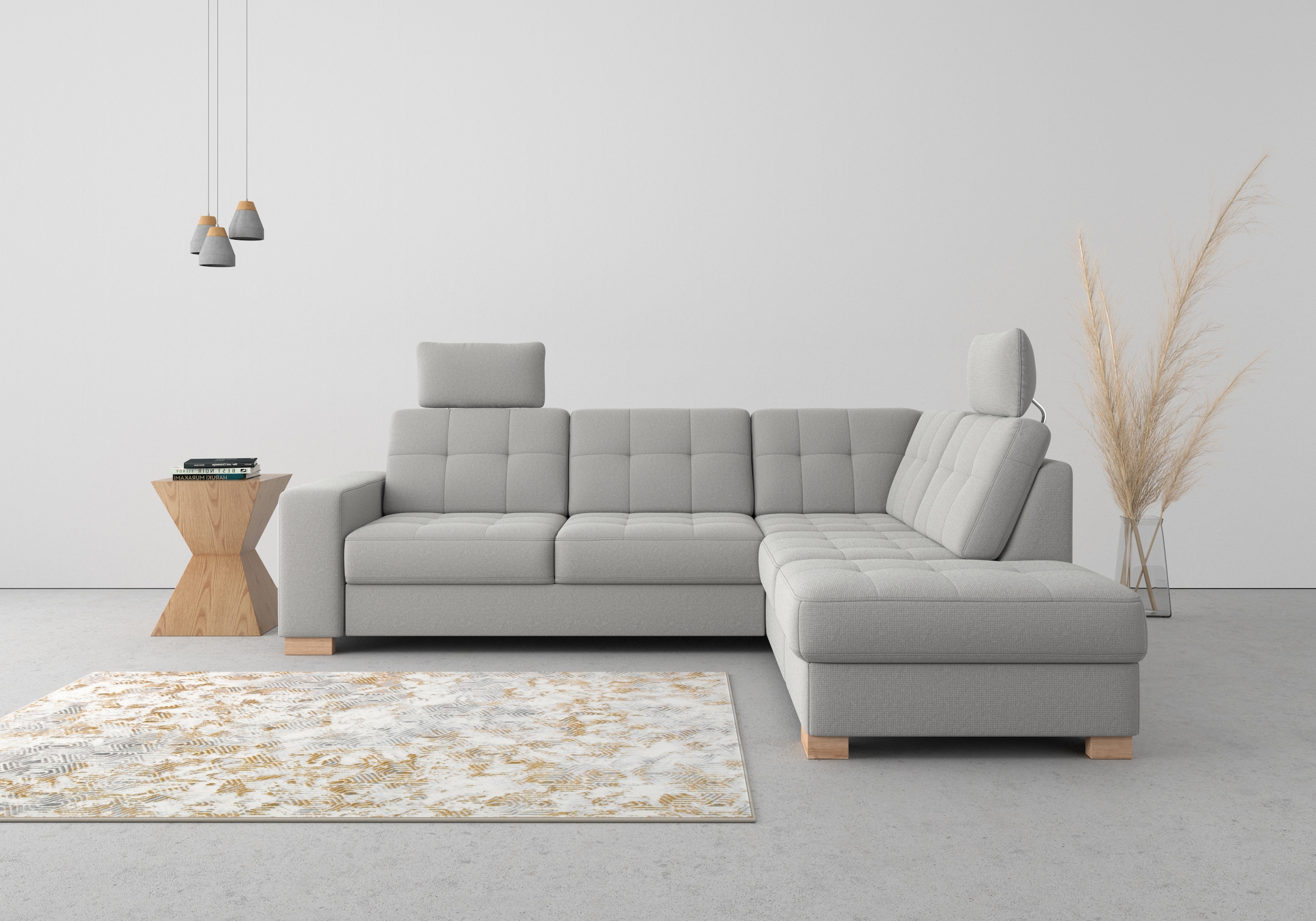 sit&more Ecksofa »Quincy L-Form«, wahlweise mit Bettfunktion und Bettkasten günstig online kaufen