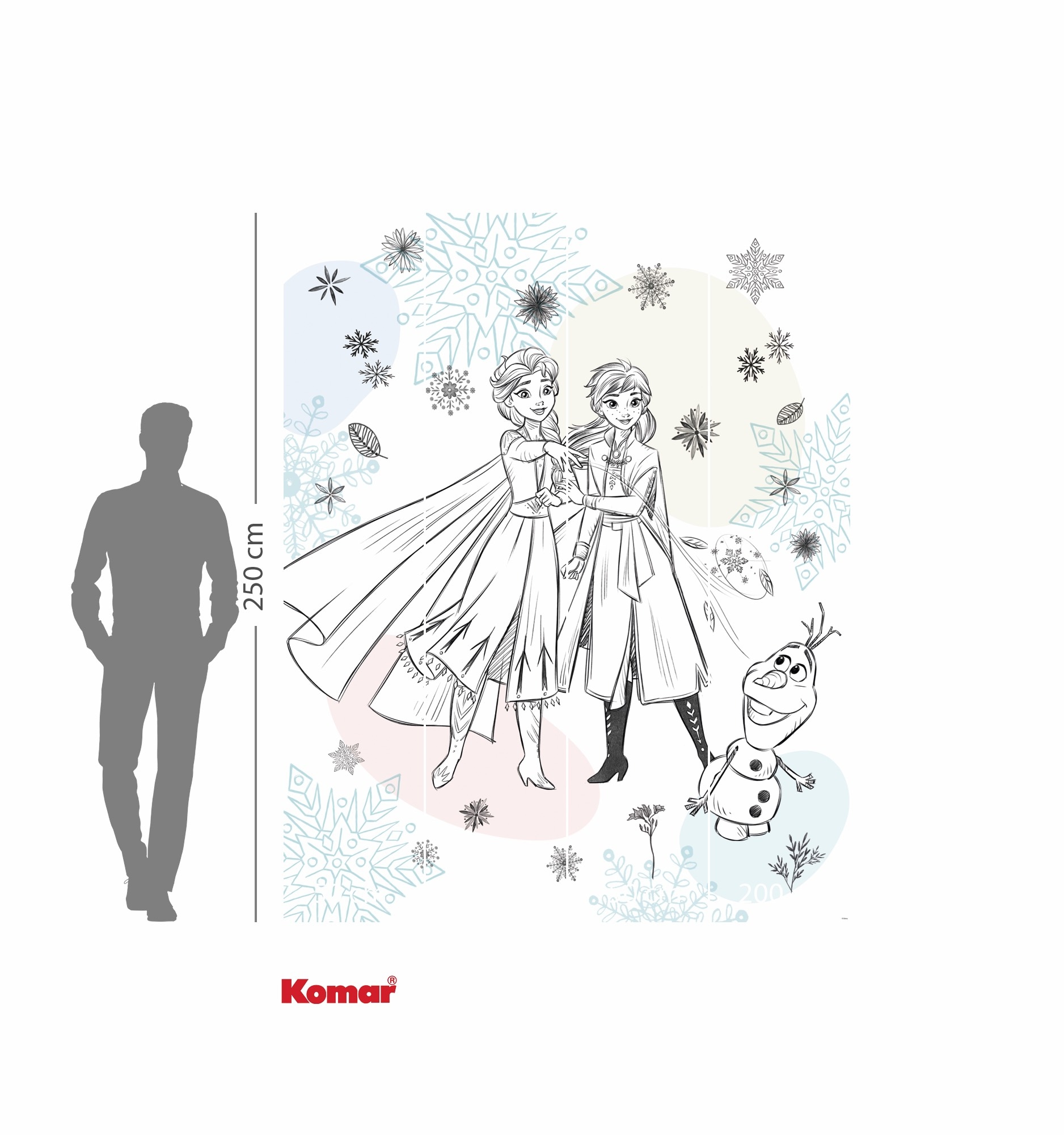 Komar Kindertapete »Disney Frozen Sketch Sisters«, bedruckt