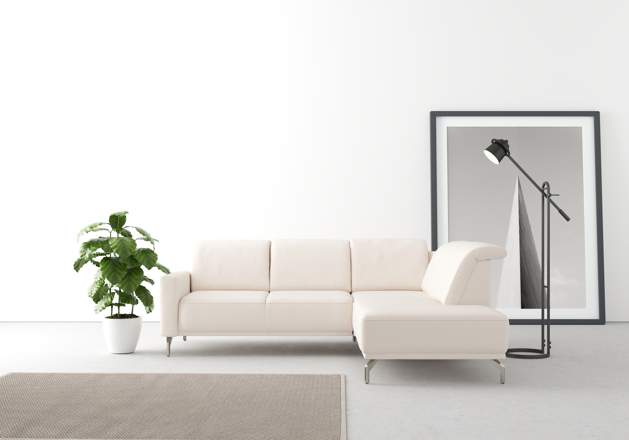 sit&more Ecksofa »Bailando L-Form«, wahlweise mit Kopfteilverstellung und Vorziehsitz, motorisch