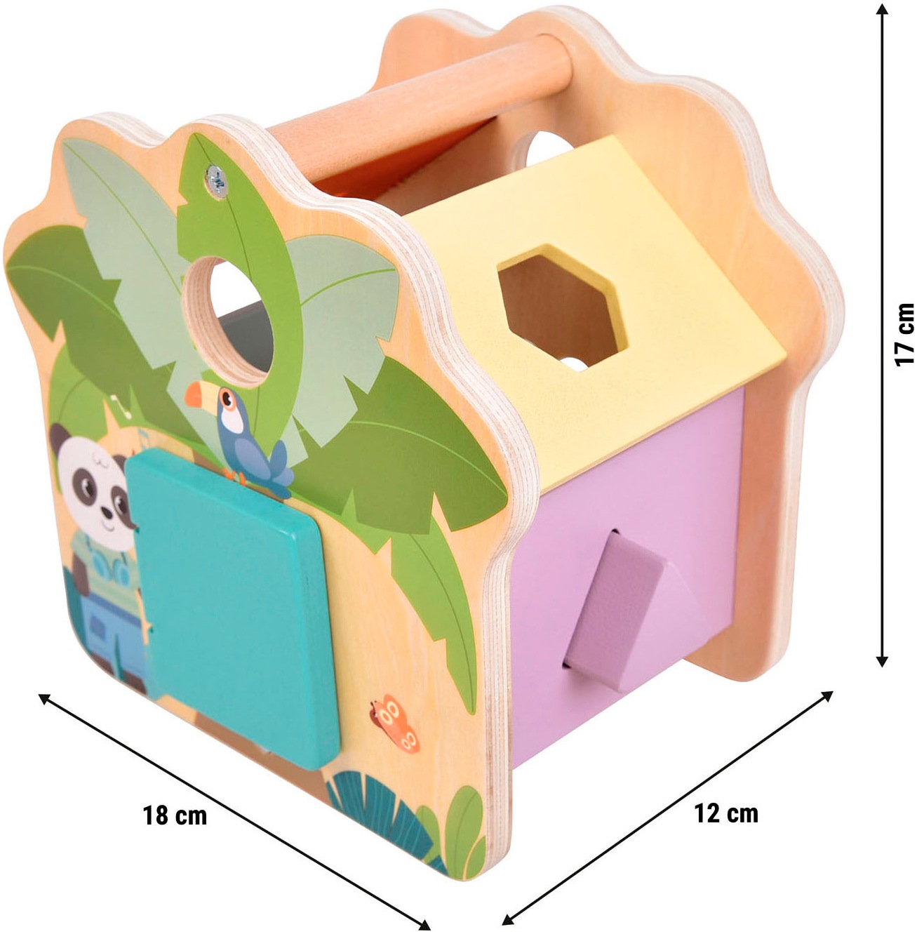 Small Foot Steckspielzeug »Steckwürfel Haus Jungle F.«