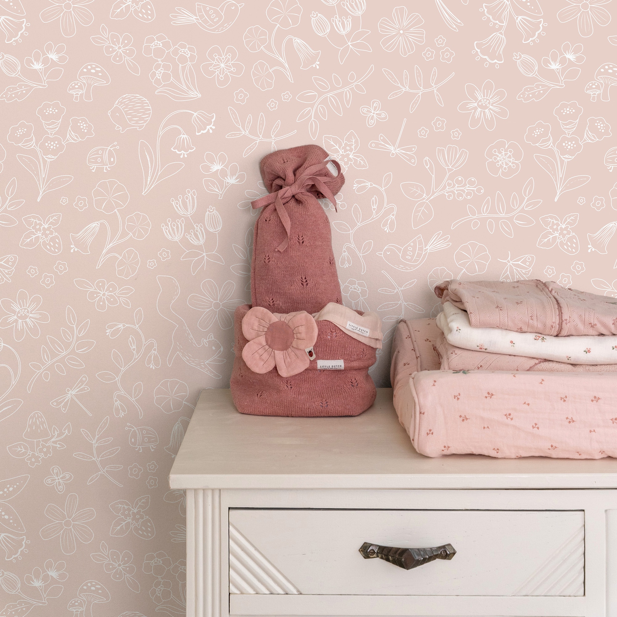 LITTLE DUTCH Vliestapete »Fairy Wonders Blossom« geblümt glatt Design Tapet günstig online kaufen