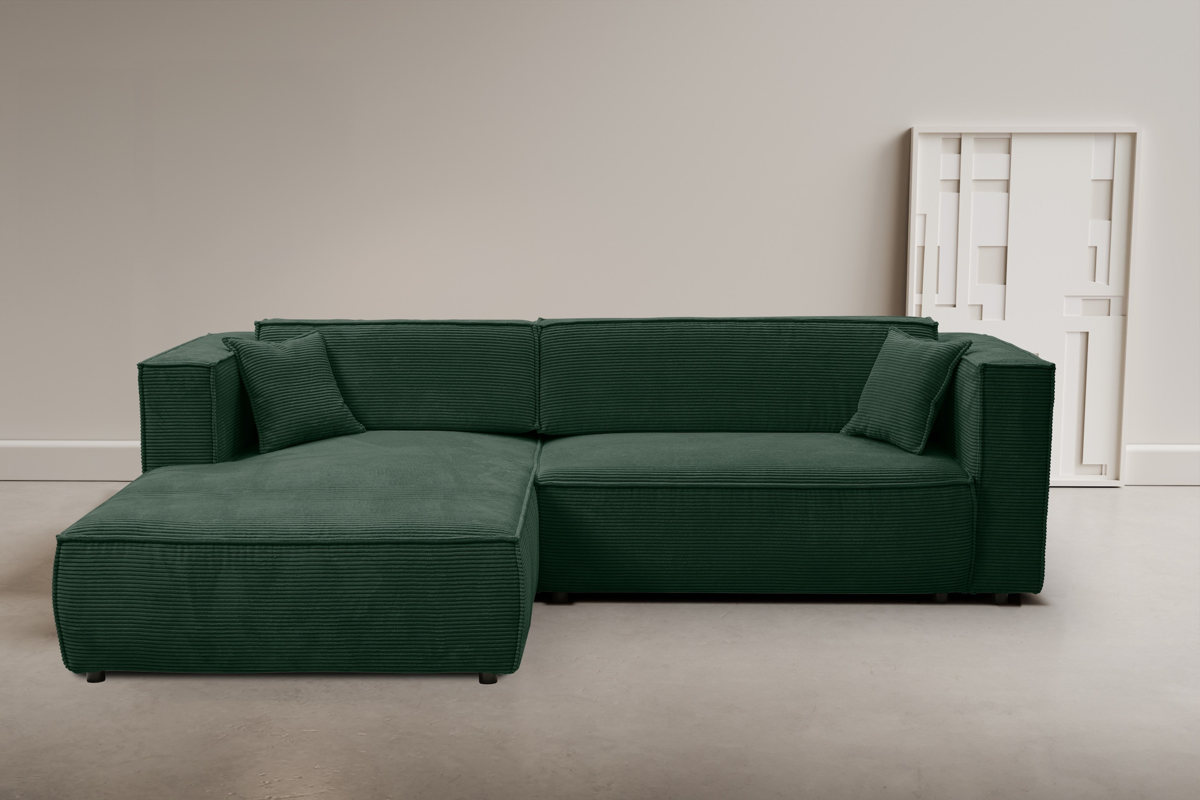 WERK2 Ecksofa »Atlanta-New, modernes Design, Stellmaße 295x182 cm, L-Form, günstig online kaufen