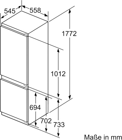 BOSCH Einbaukühlgefrierkombination, 8, KIF86PFE0, 177,2 cm hoch, 55,8 cm  breit auf Rechnung bestellen