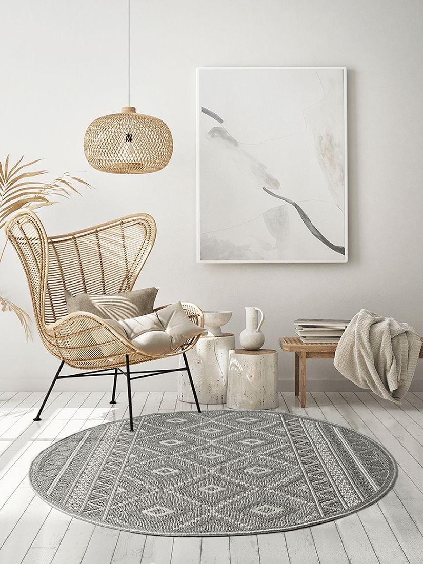the carpet Teppich »Calgary round«, rund, 1 mm Höhe, moderner robuster In u günstig online kaufen
