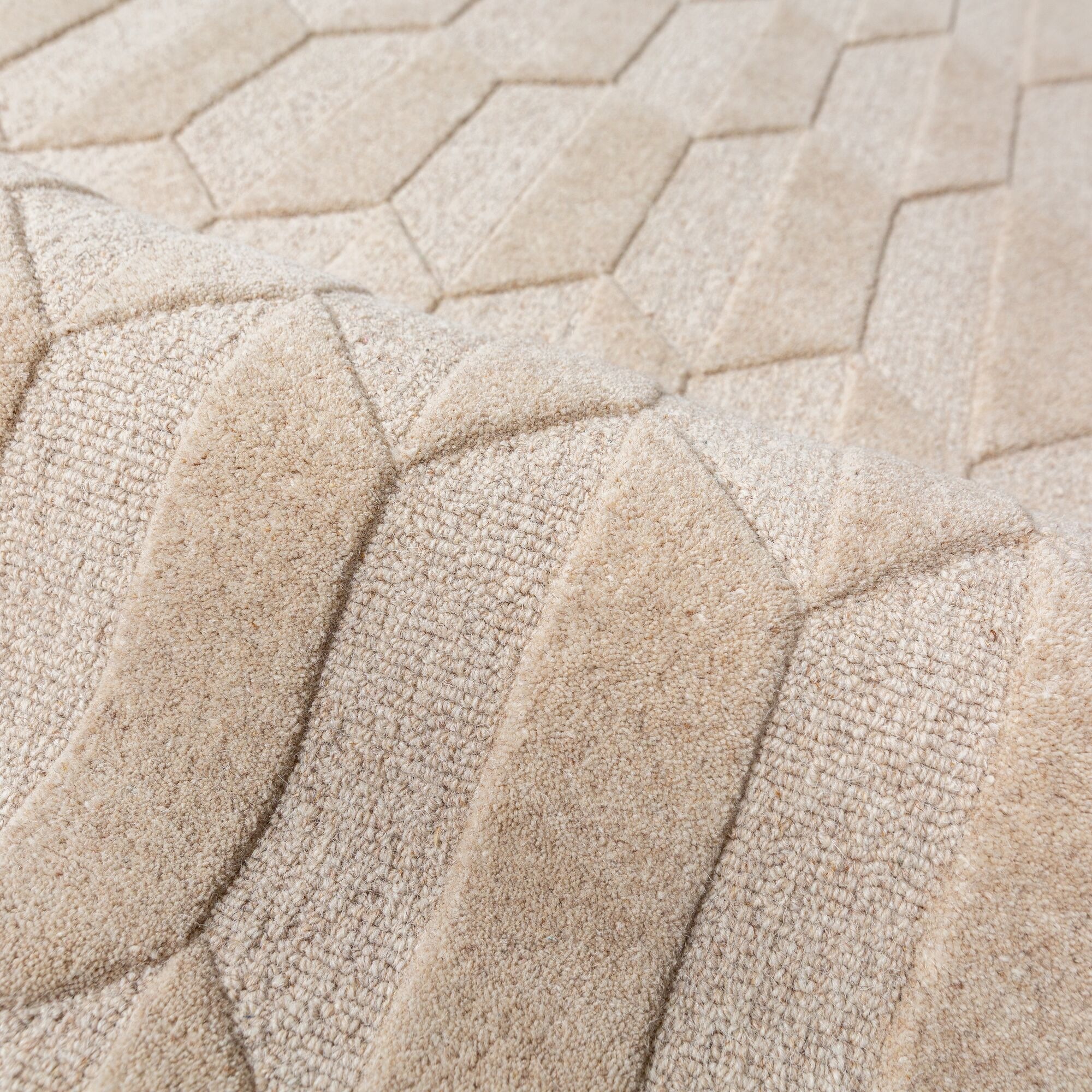 FLAIR RUGS Wollteppich »APEX« rechteckig 8 mm Höhe Handgetuftet aus 100 % Wolle mit einem Cut-and-Loop-Flor