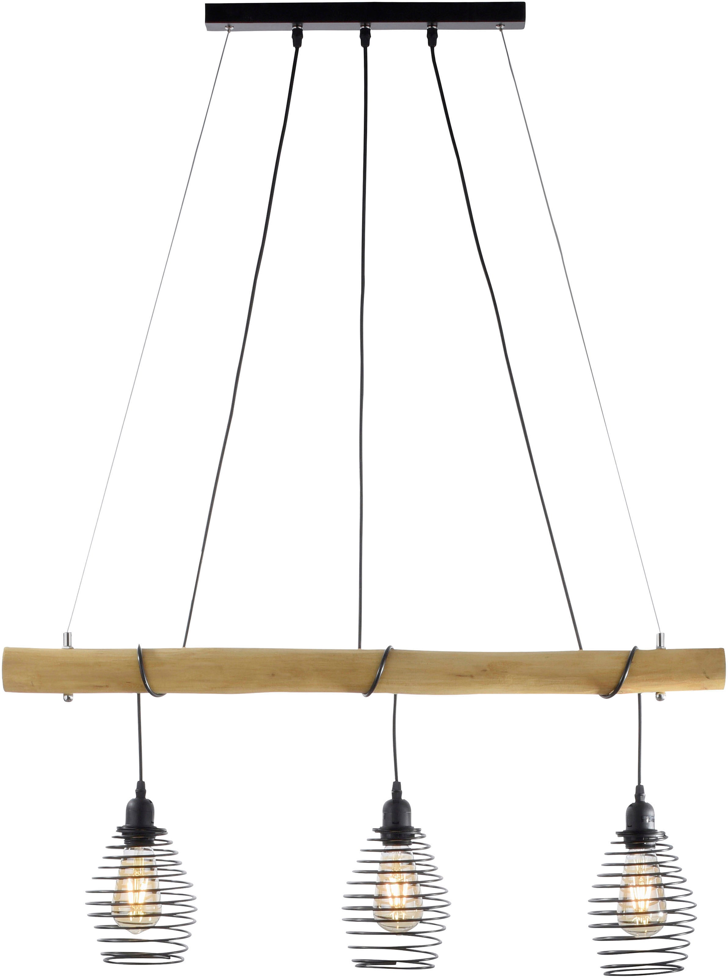 JUST LIGHT Pendelleuchte »SPRING«, 3 flammig, Leuchtmittel E27 | ohne Leuchtmittel, ExklusiveE27