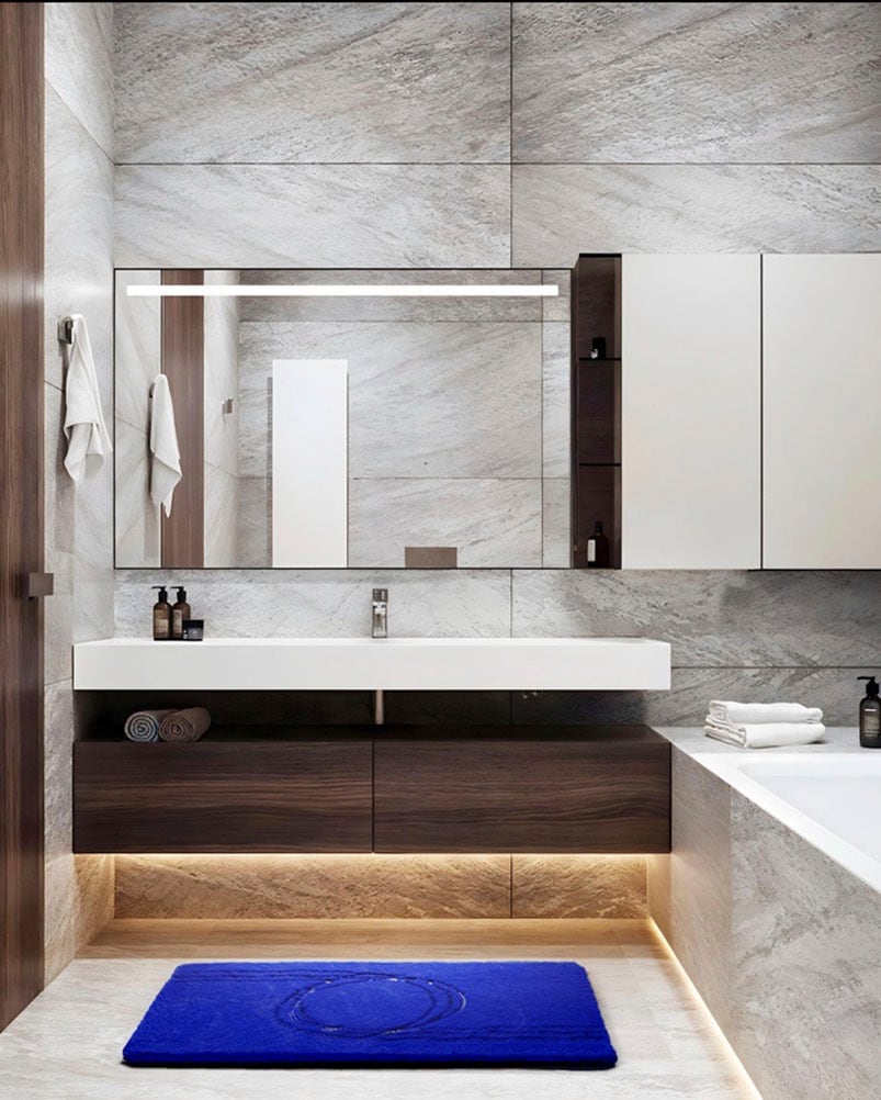 Batex Badematte »Bolia« Höhe 27 mm rutschhemmend beschichtet fußbodenheizungsgeeignet extra weiches und pflegeleichtes Garn