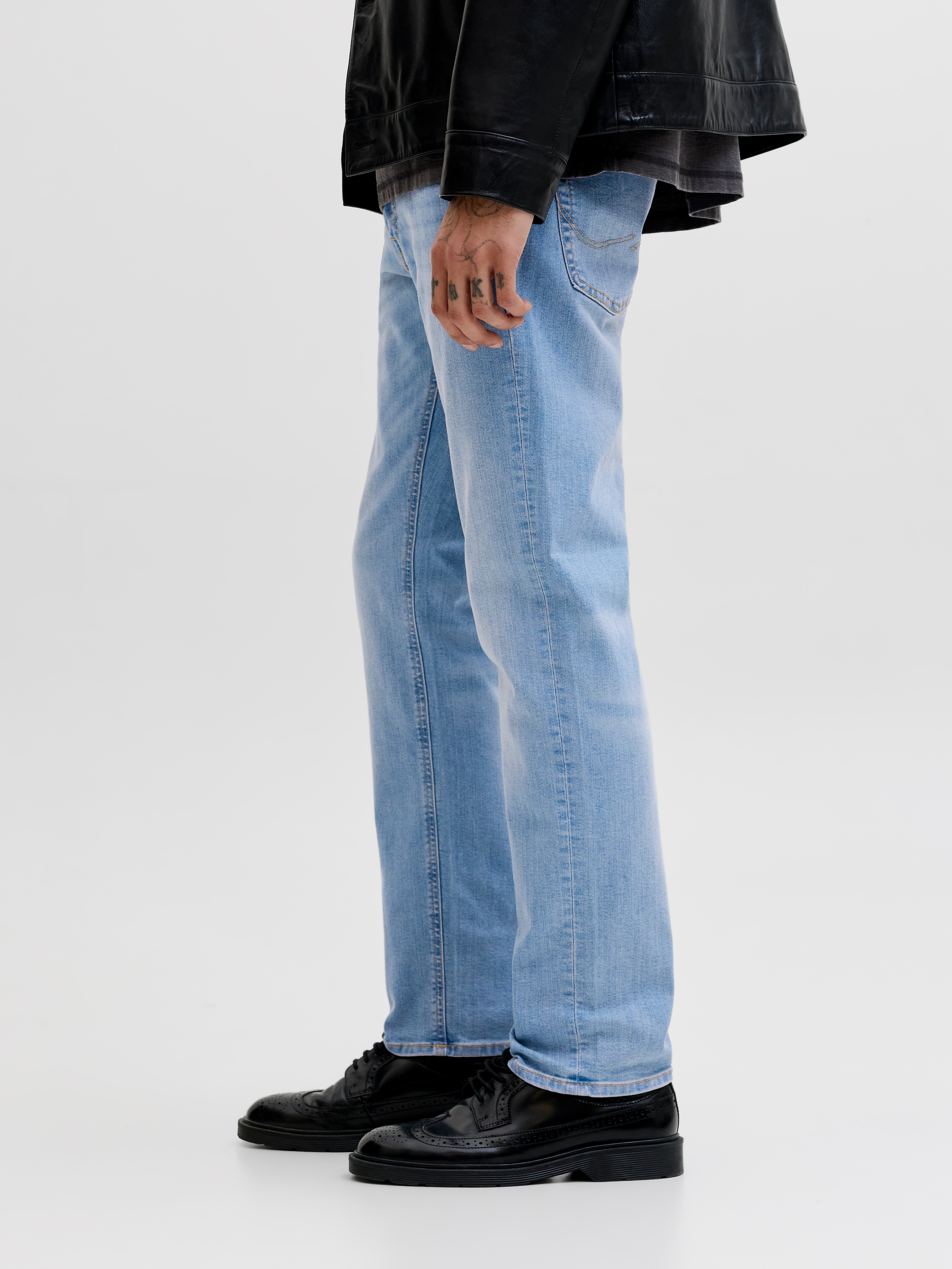 Jack & Jones Slim-fit-Jeans »JJIGLENN mit Used-Look und Stretchkomfort« Abriebeffekte, modisch, slim fit, Baumwollmischung