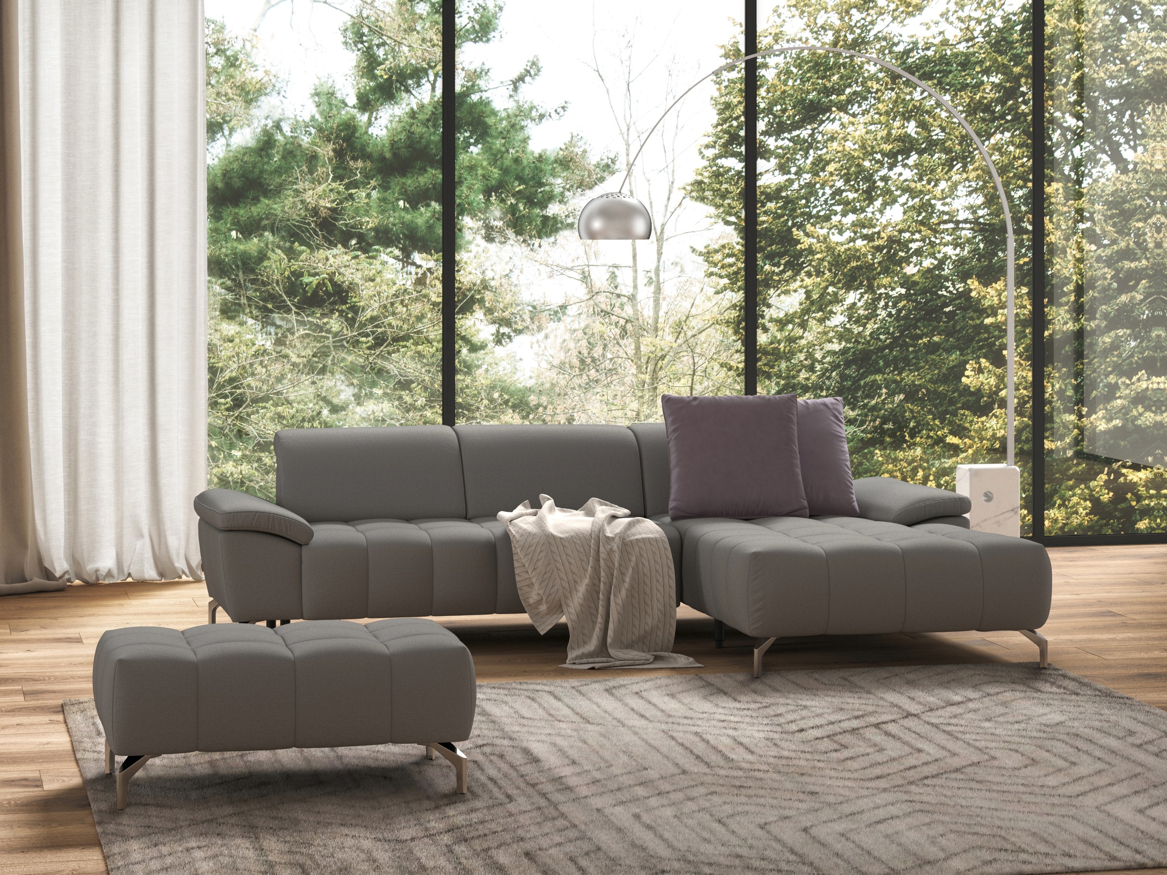sit&more Hocker »Cool«, mit silberfarbenen Füßen
