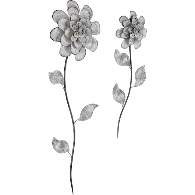 Home affaire Wanddekoobjekt »Blumen«, Wanddeko, aus Metall auf Rechnung  kaufen