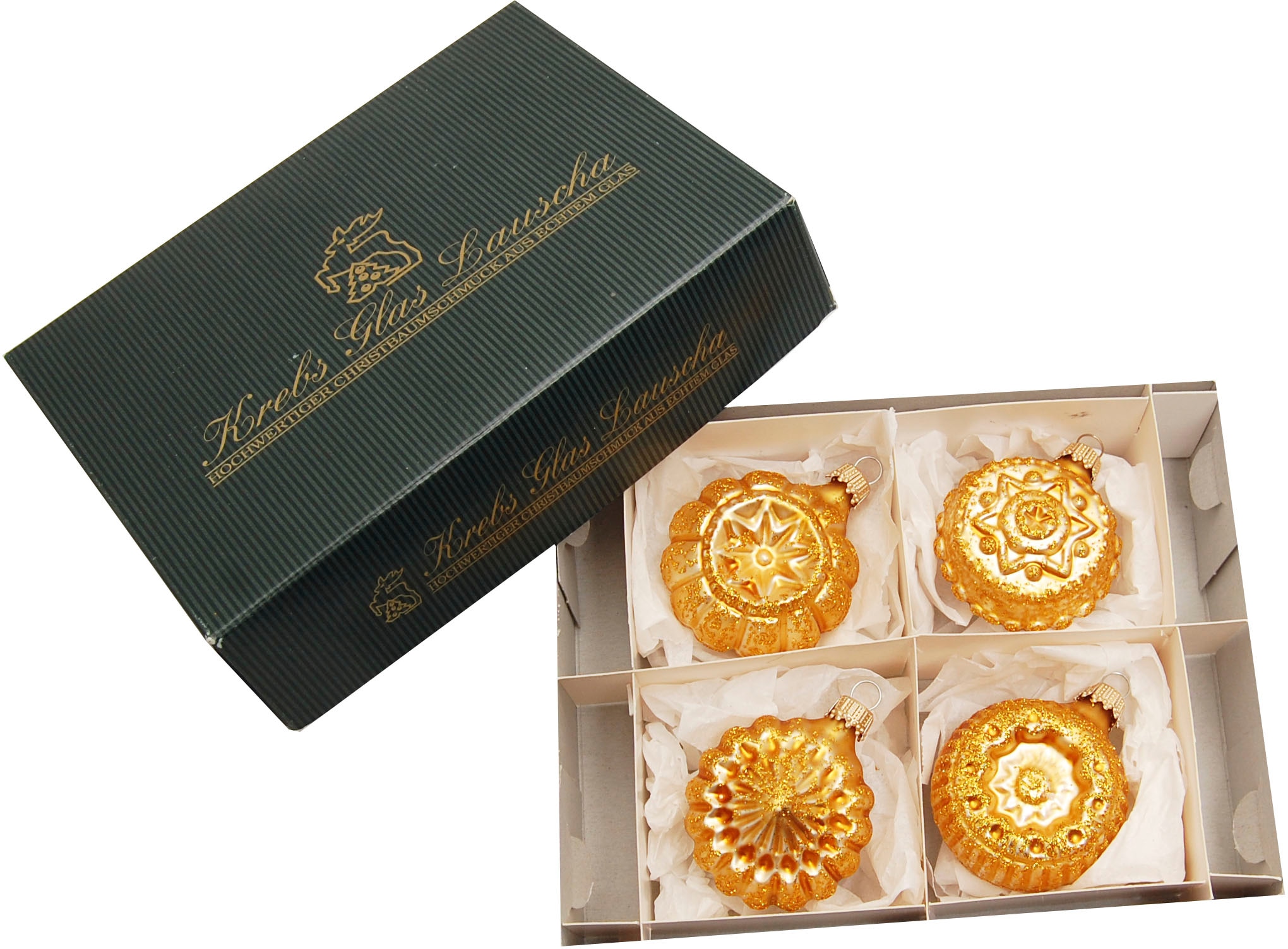 Krebs Glas Lauscha Christbaumschmuck »Glaskugelformen, Breite ca. 5 cm« Weihnachtsdeko, Christbaumkugeln aus Glas, Weihnachtsbaumkugel