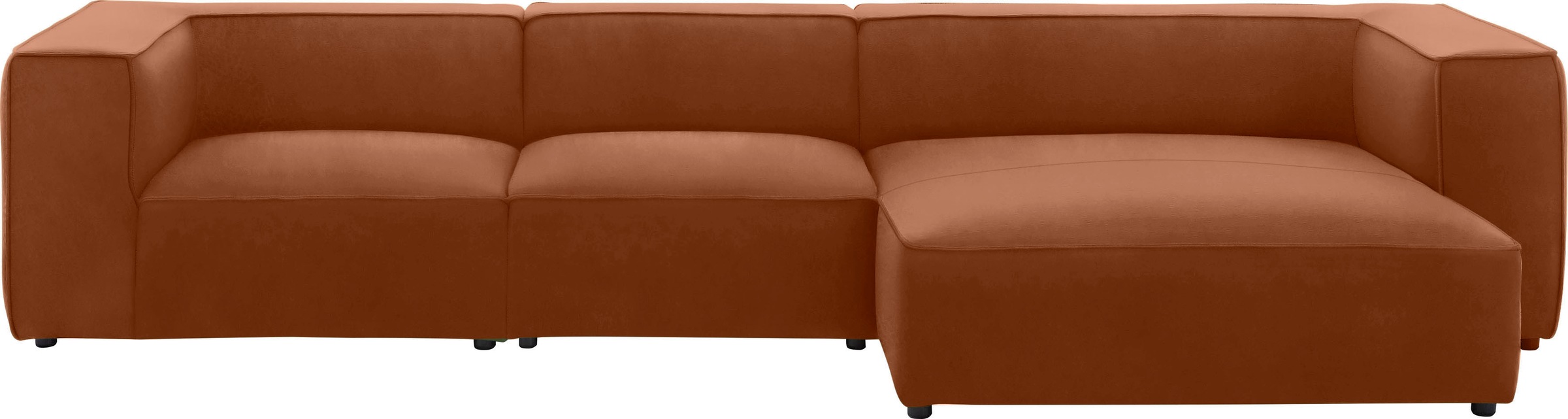 W.SCHILLIG Ecksofa »around-the-block«, mit eleganter Biese, mit Federkern, günstig online kaufen