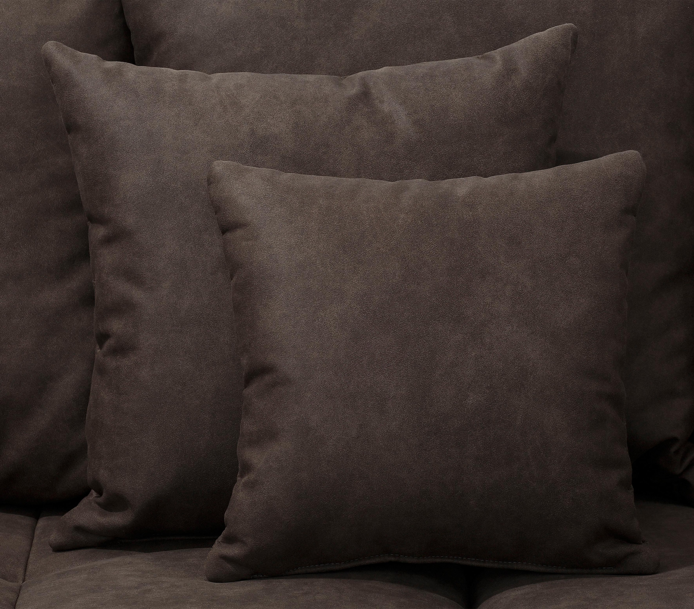 Home affaire Big-Sofa »Neapel«, mit vielen losen Kissen, in 2 Bezugsqualitäten
