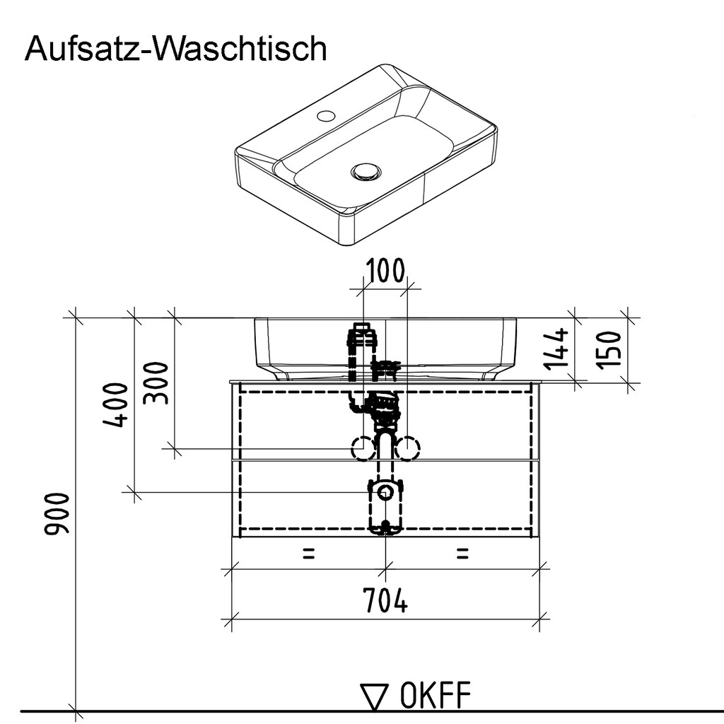 hülsta Badmöbel-Set »Tetrim«, (Set, 3 St.)