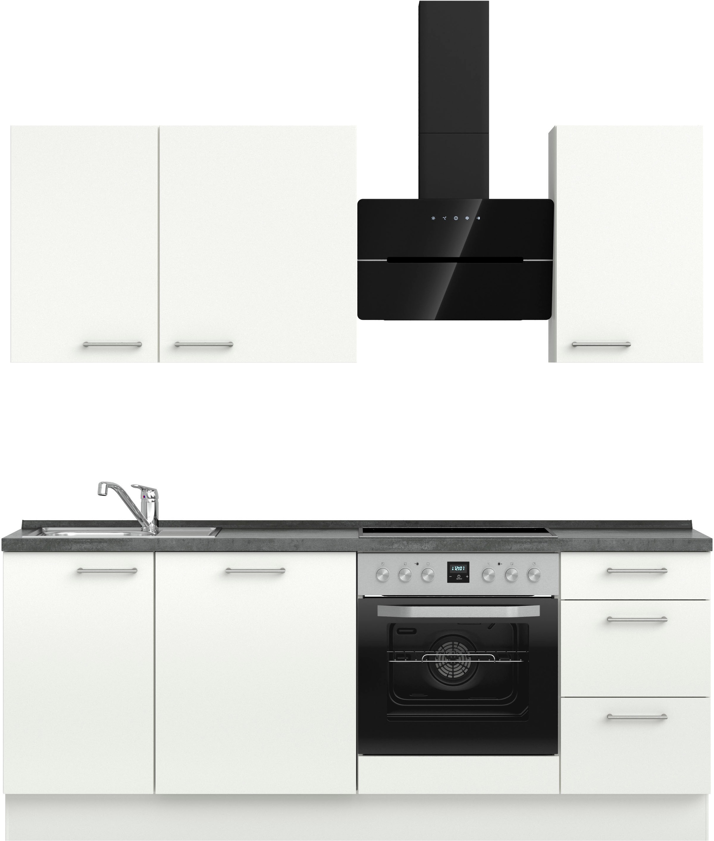 nobilia® Küchenzeile »"Laser II", Ausrichtung wählbar, Breite 210 cm« vormo günstig online kaufen