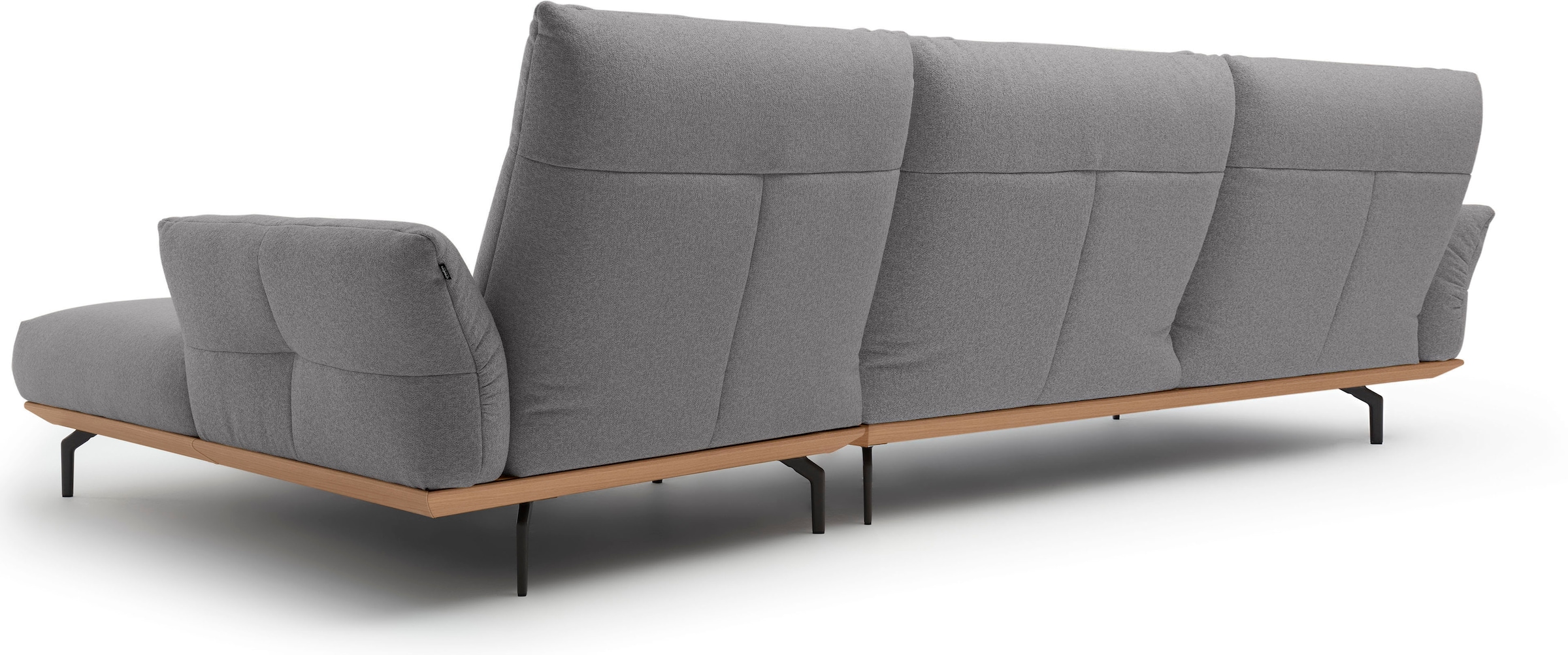 Creation BY ROLF BENZ Ecksofa »CR.460« Sockel in Eiche, Winkelfüße in Umbragrau, Breite 338 cm