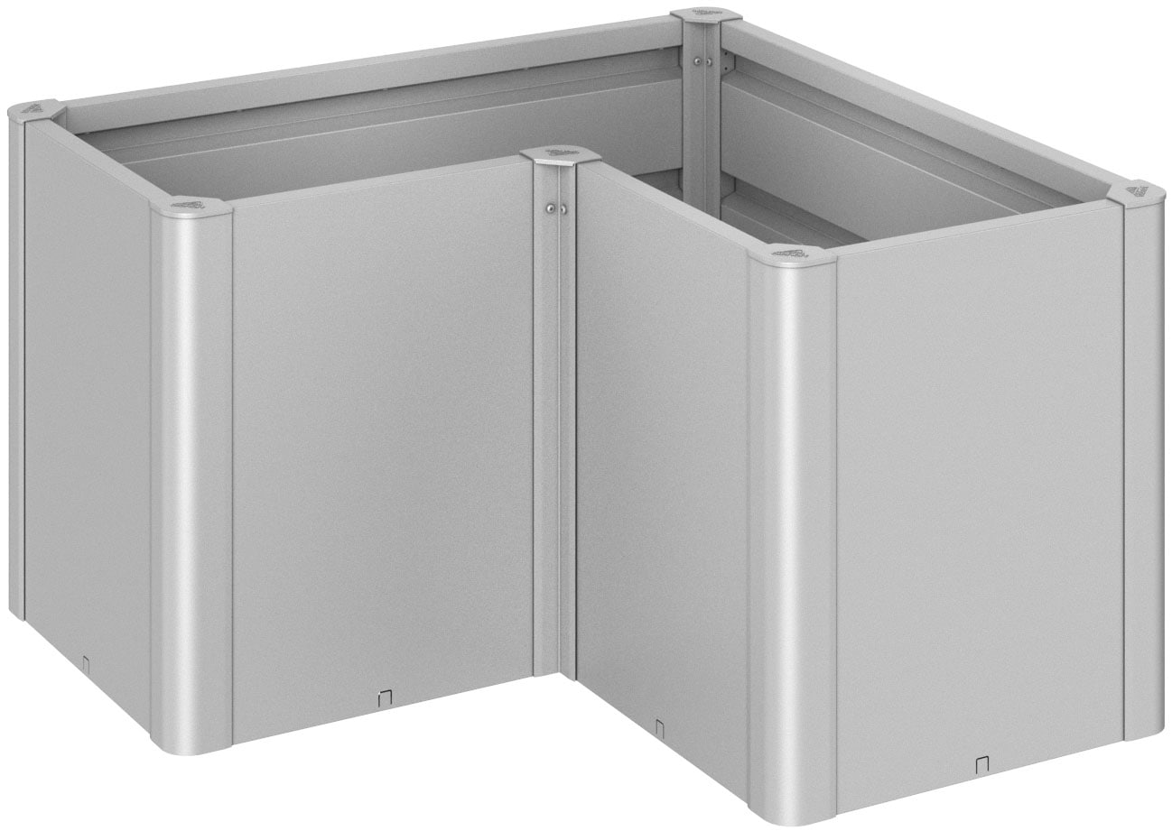 BIOHORT Hochbeet »BELVEDERE L-Form midi 1, 5, verschiedene Farben« 152x152x61 cm, extrem langlebig, aus Metall silber-metallic